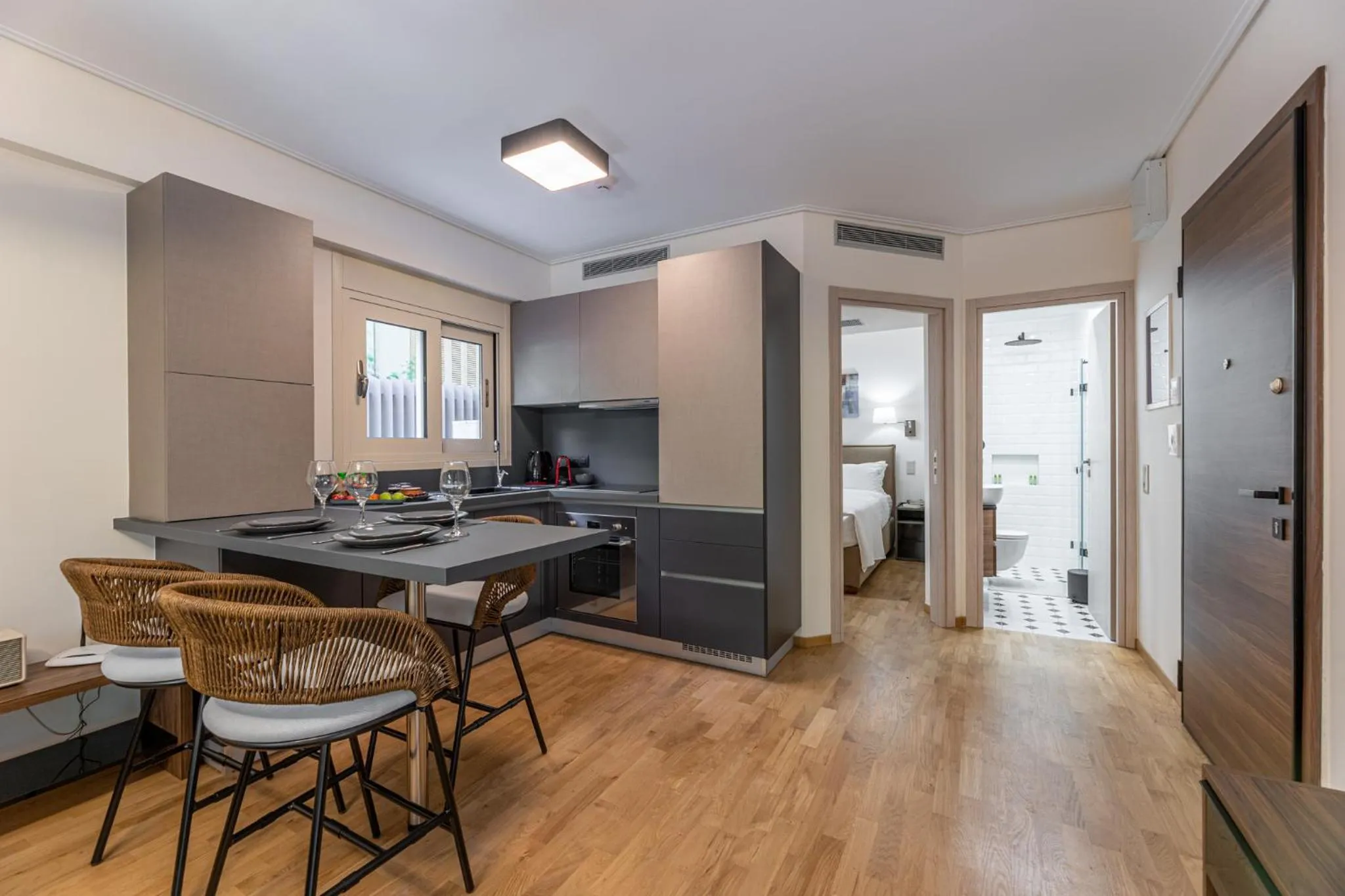 Seating area in Olygreen Athens Residences