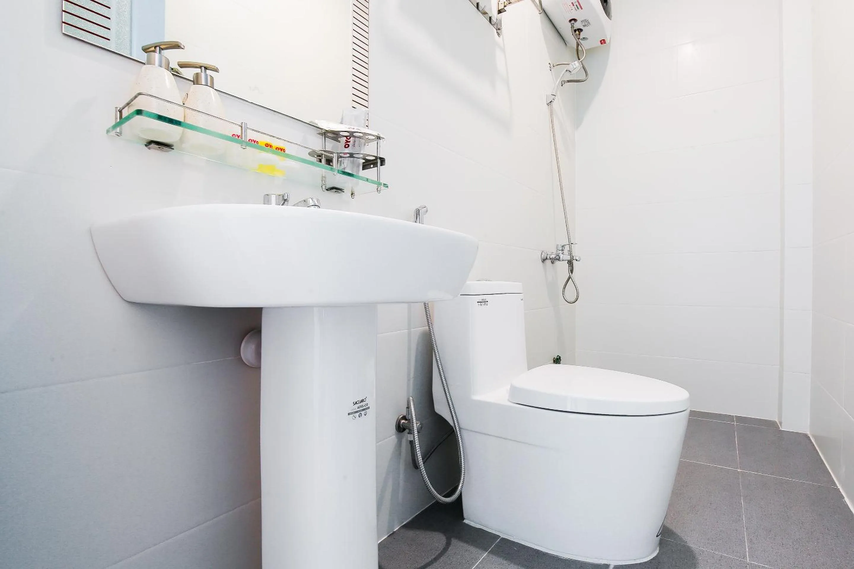 Bathroom in Santorini House and Coffee
