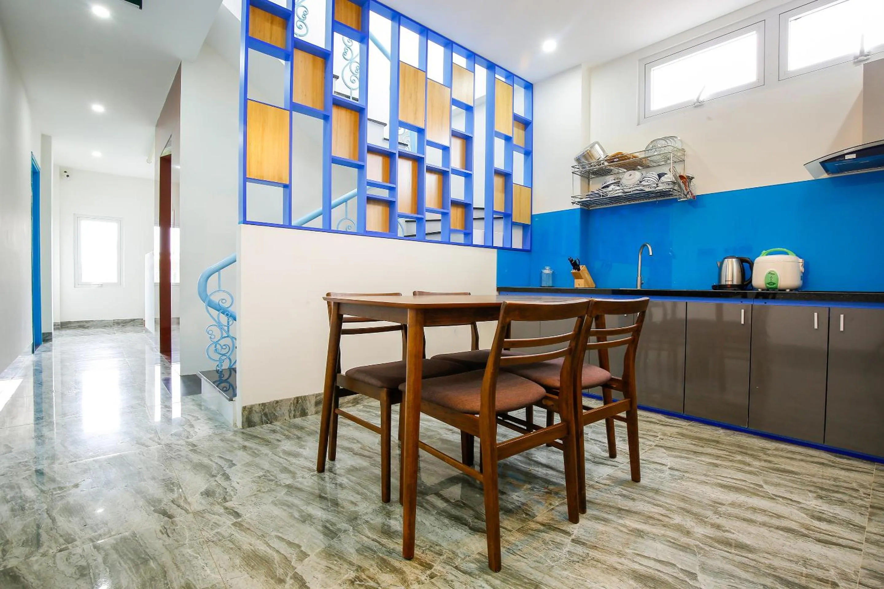 Dining area in Santorini House and Coffee