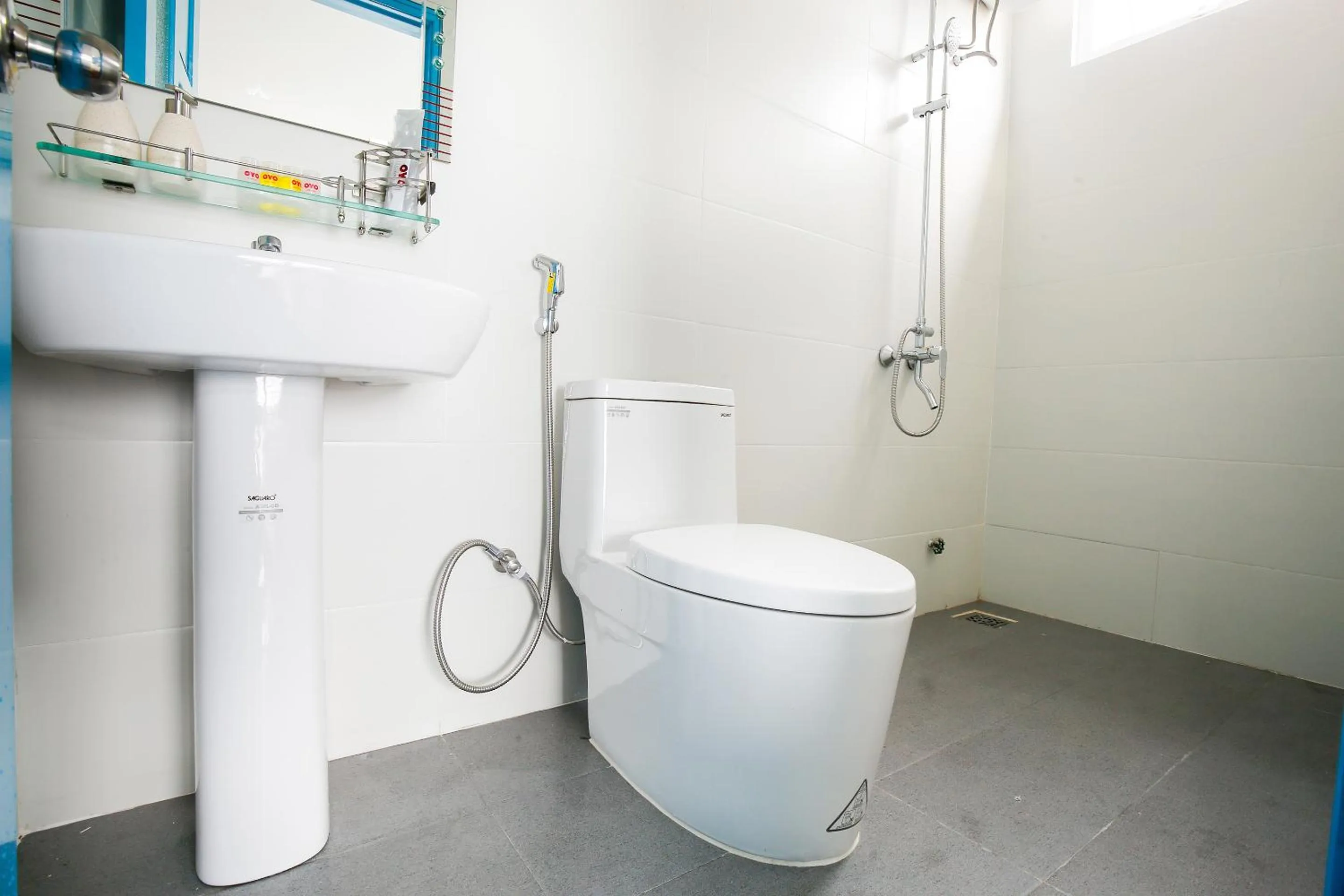 Bathroom in Santorini House and Coffee