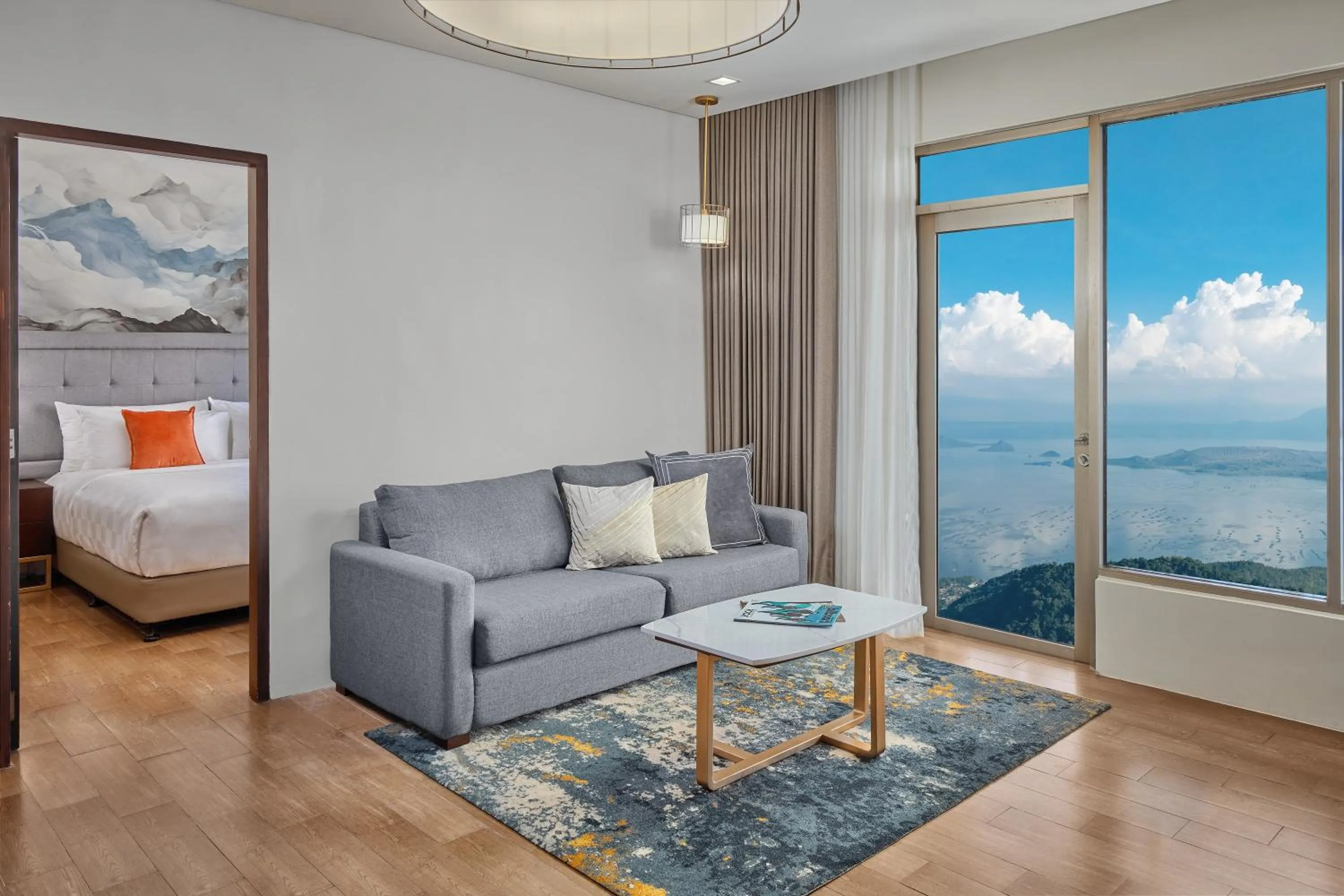 Seating area, Bed in Summit Ridge Tagaytay - Newly Renovated