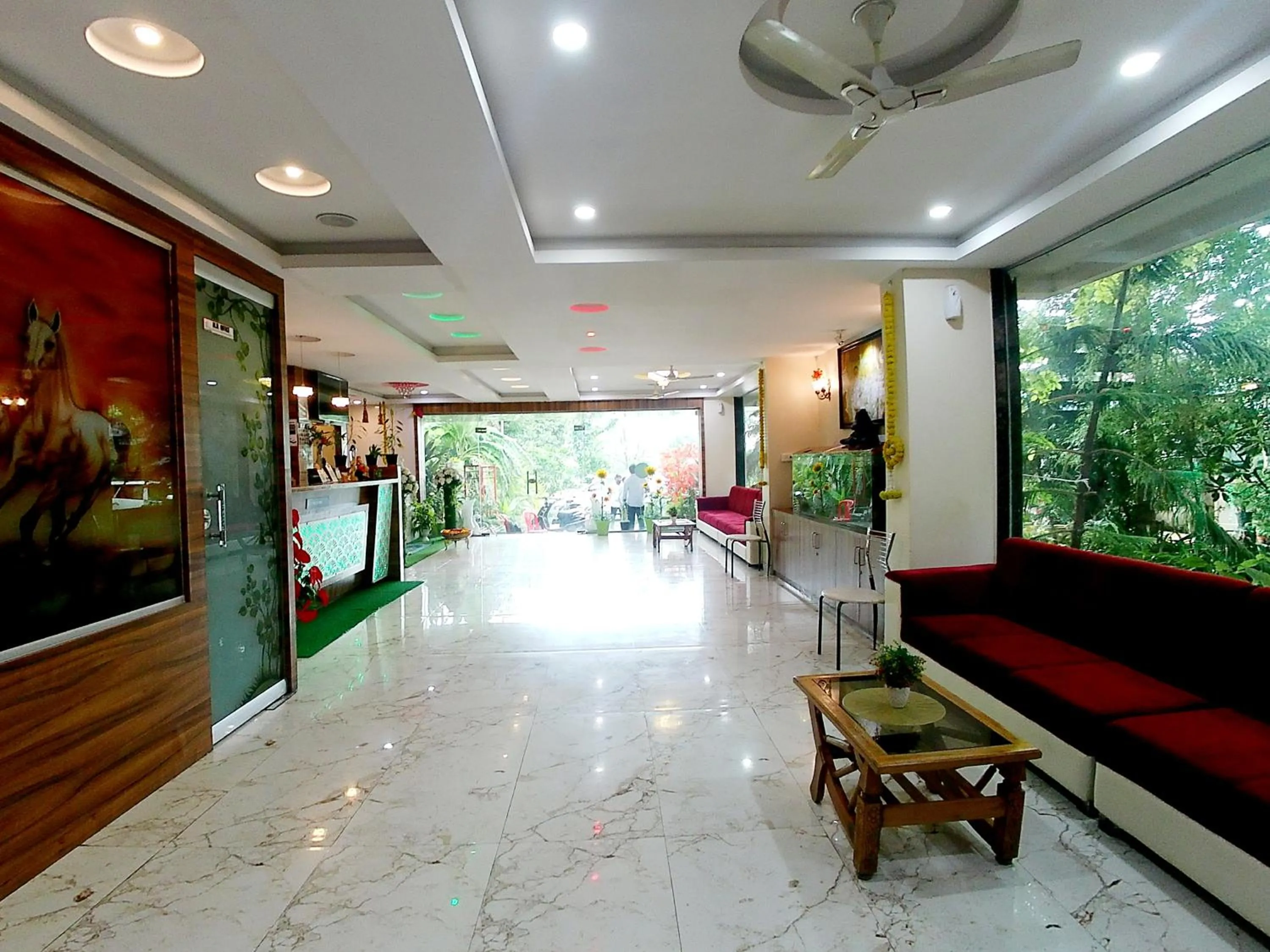 Seating area in Hotel Sai SK Palace