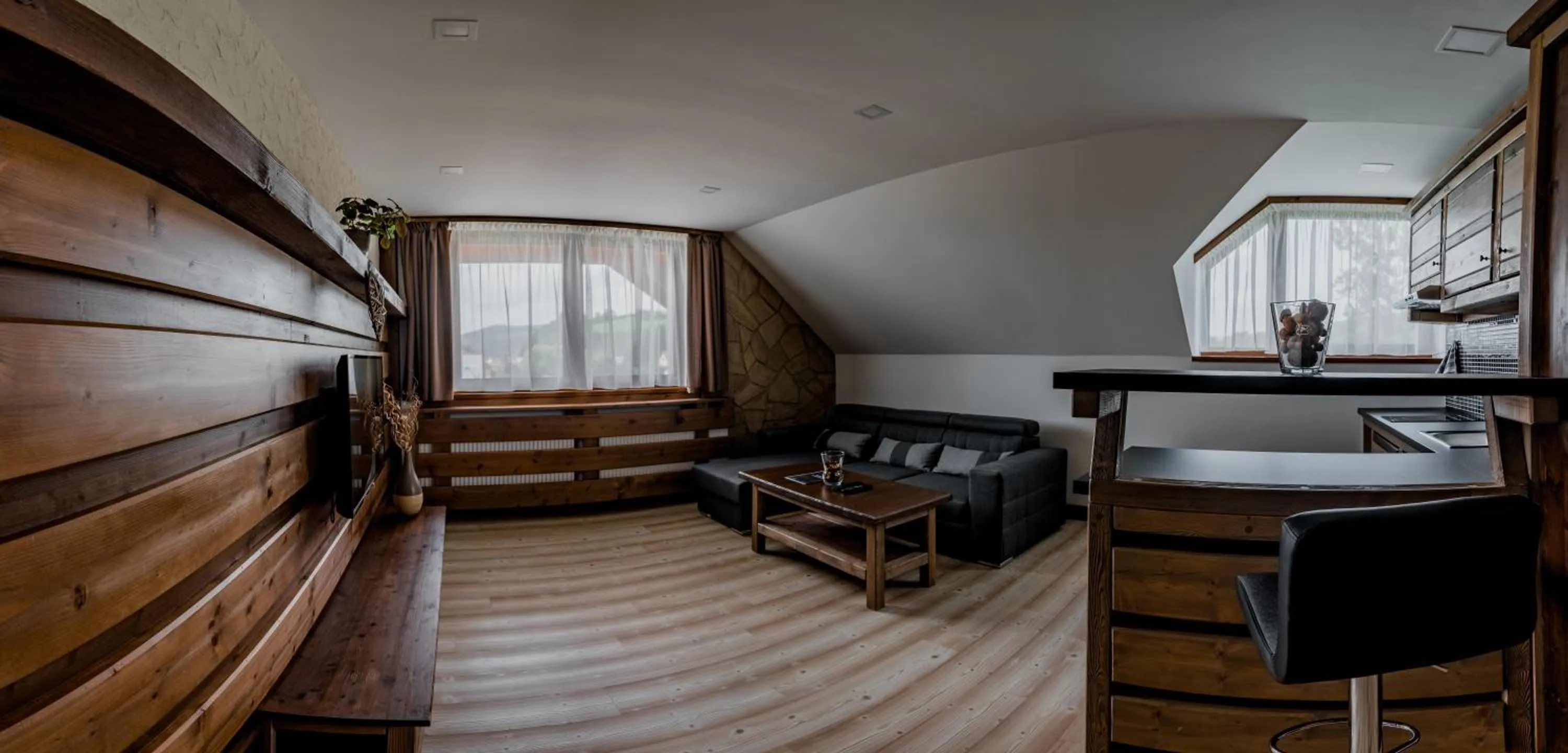 Living room in Nestville Apartments