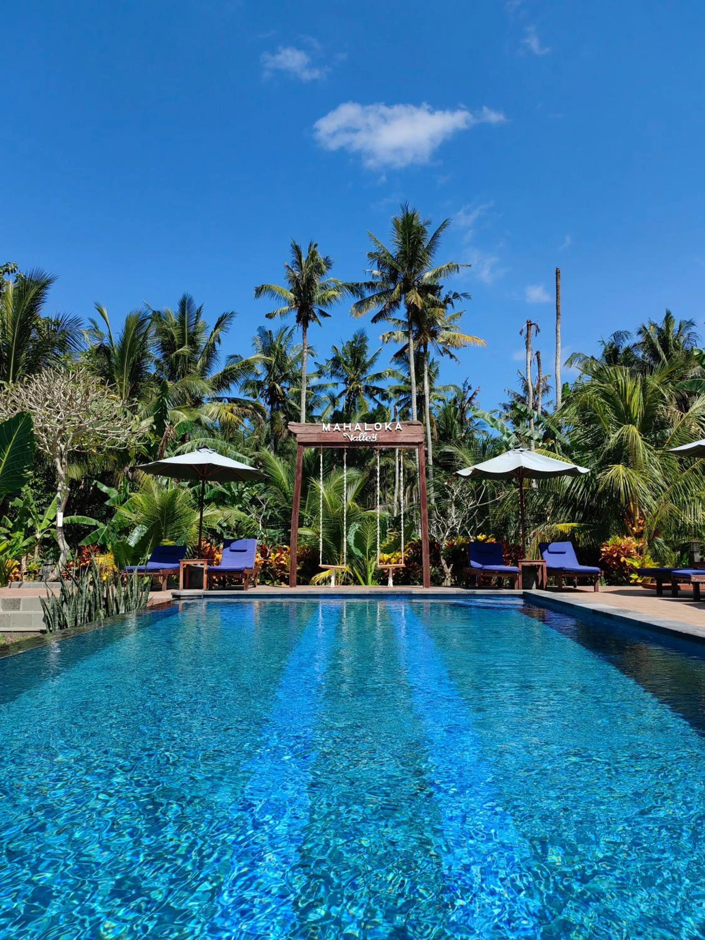 Swimming pool in Mahaloka Valley Nusa Penida