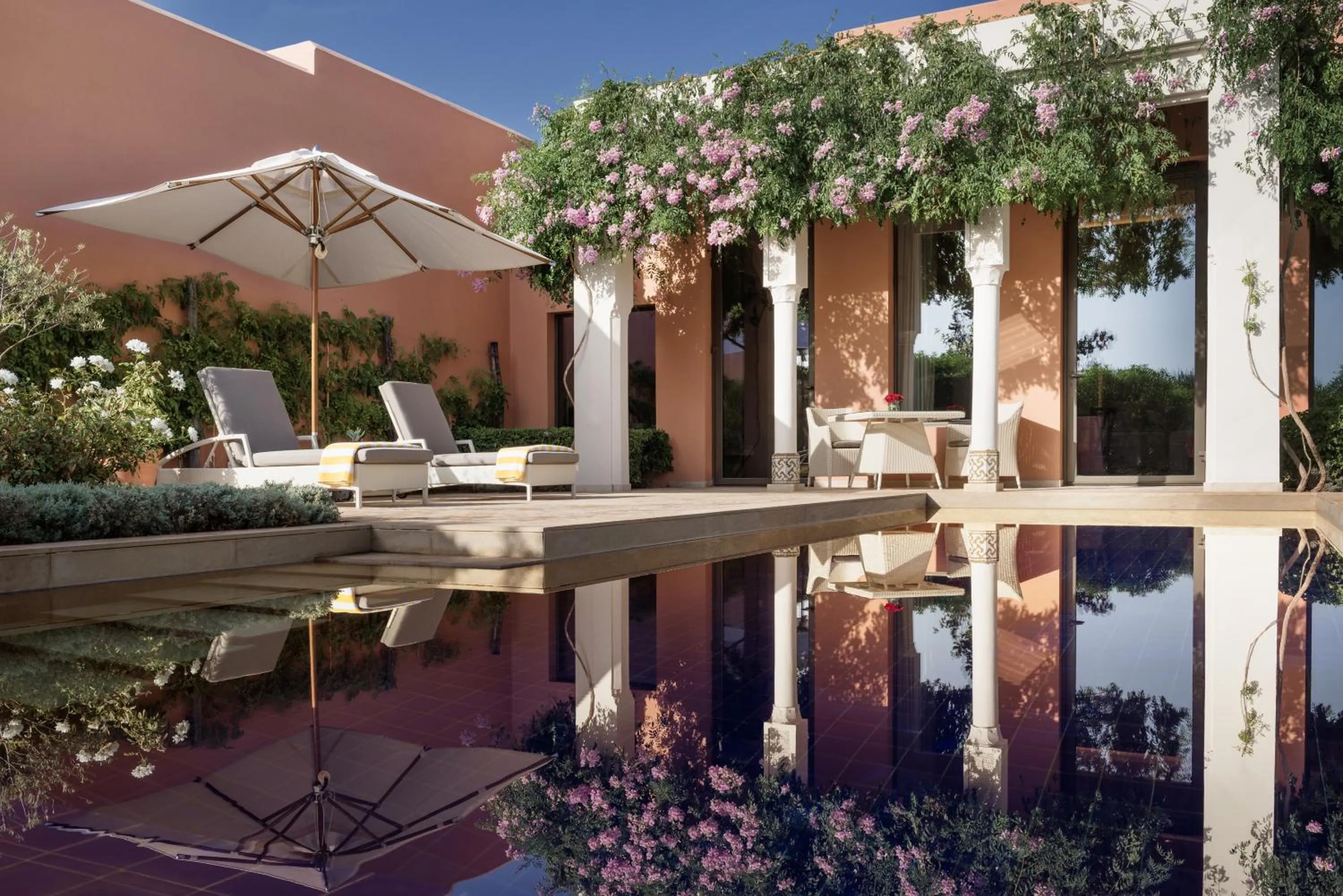 Pool view in The Oberoi Marrakech
