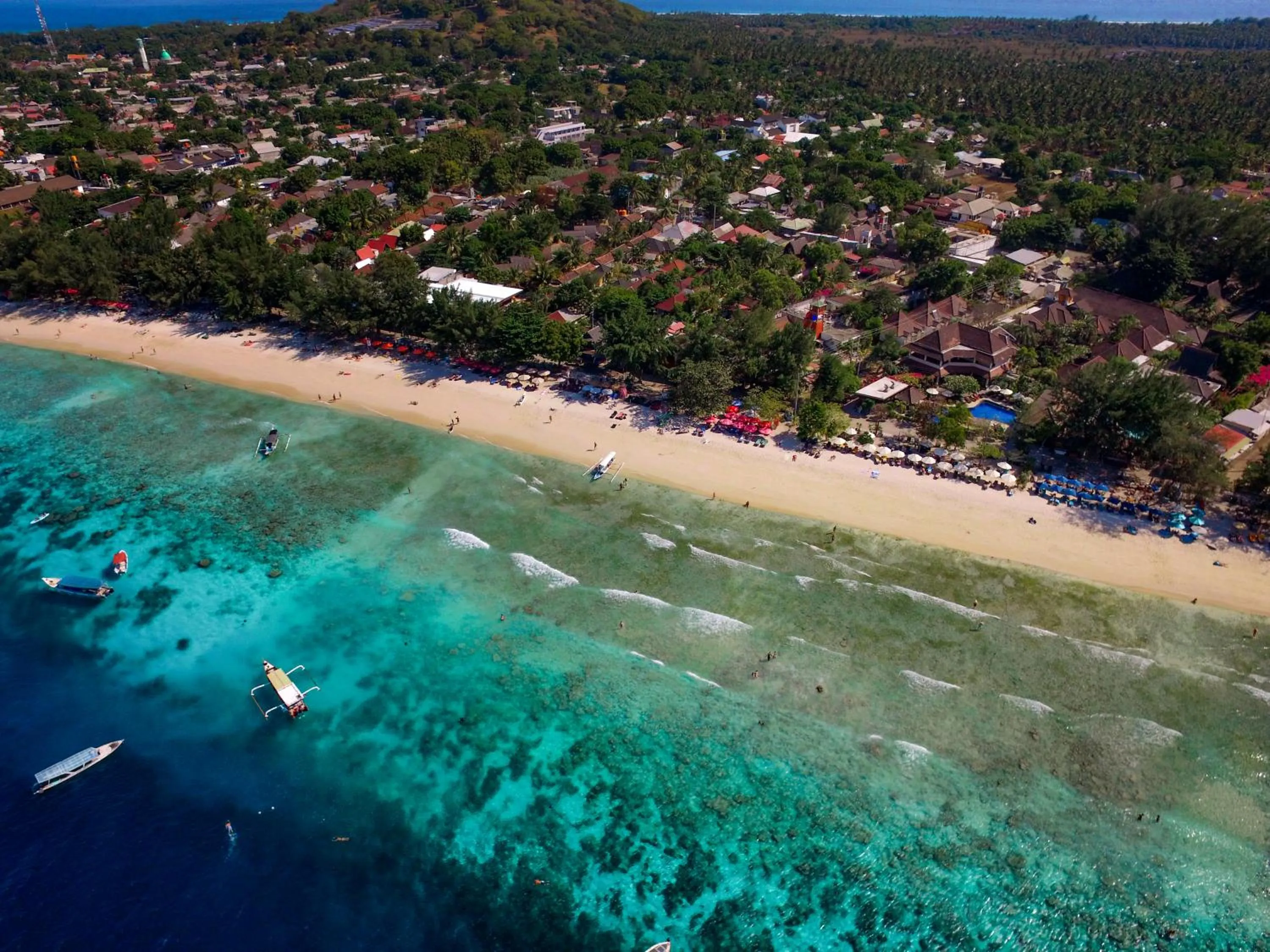 Bird's eye view in Wah Resort Gili Trawangan