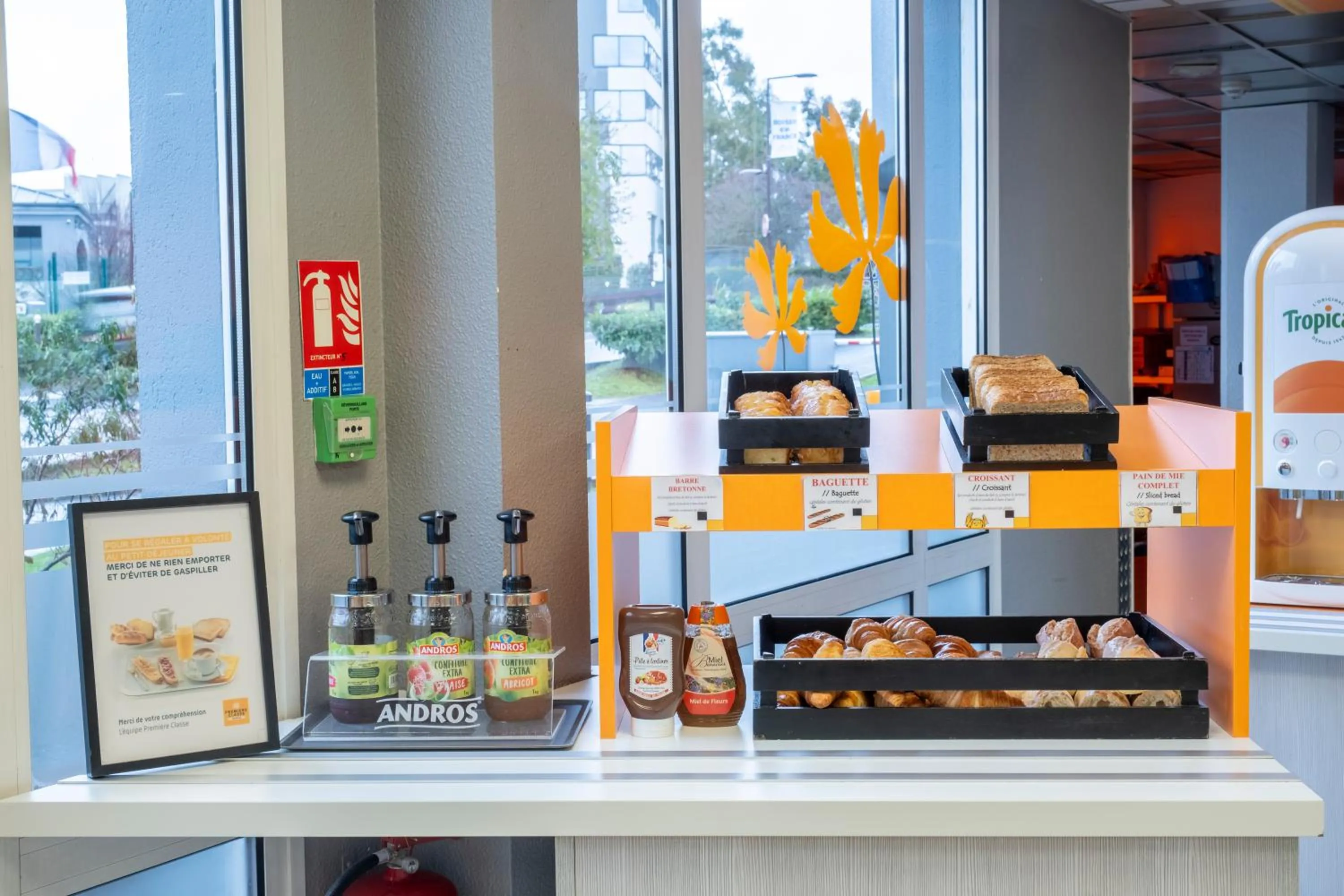 Buffet breakfast in Premiere Classe Roissy Aéroport Charles De Gaulle