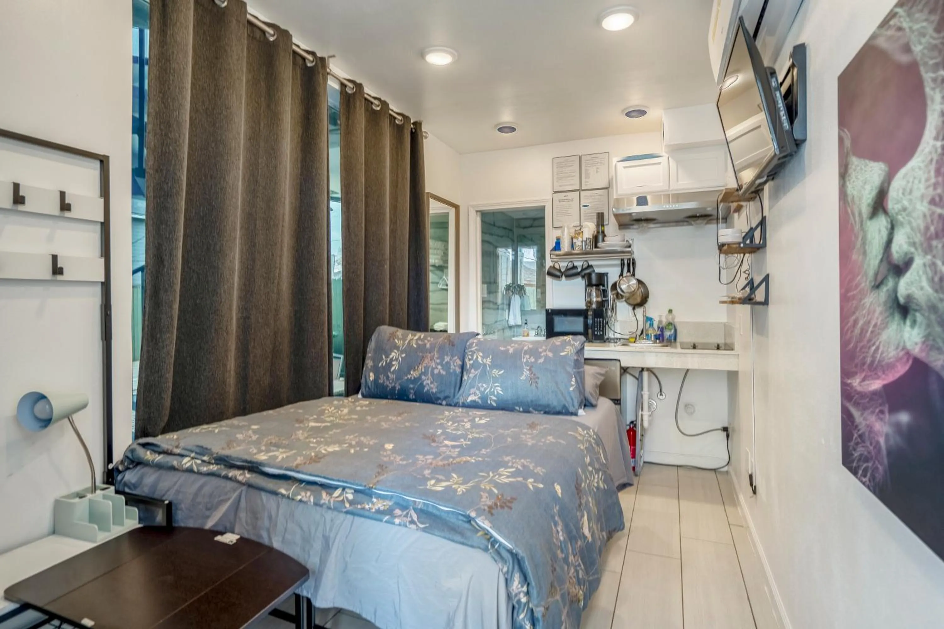 Bed in East Downtown Mico-luxe Container living pod #8