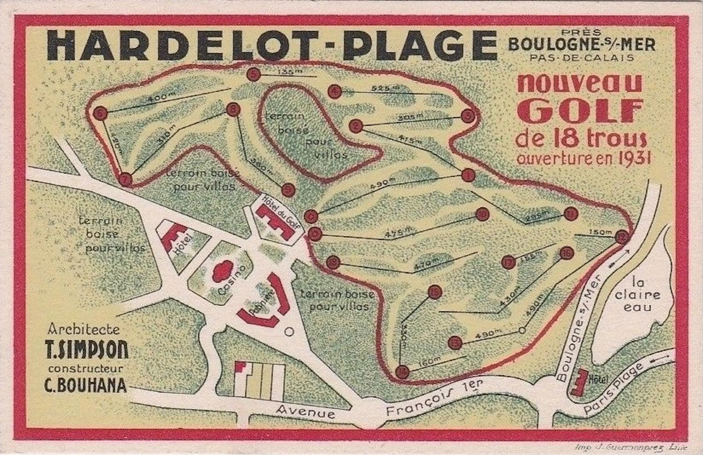 Golfcourse in Le Regina Hôtel restaurant