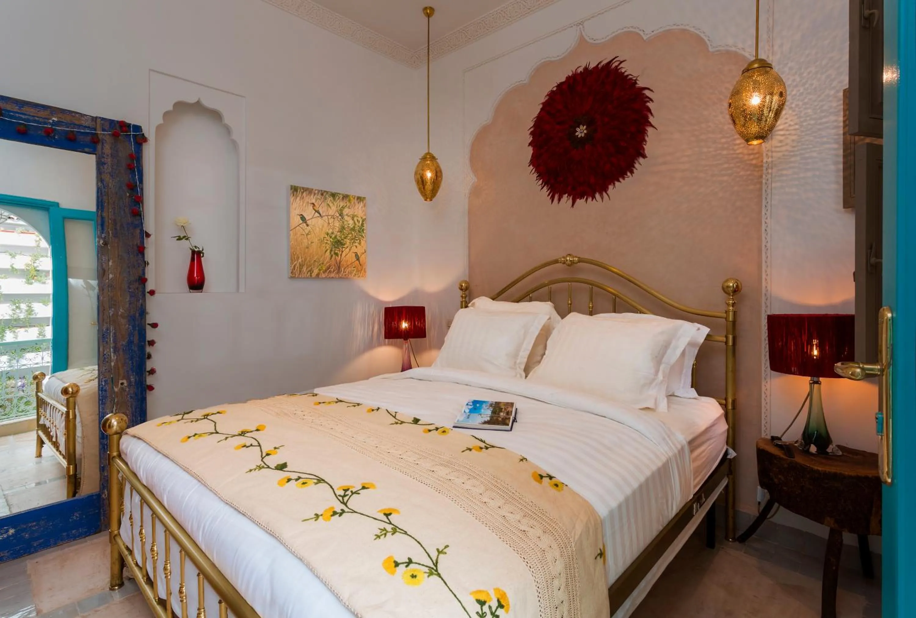 Bed in Riad Lumière