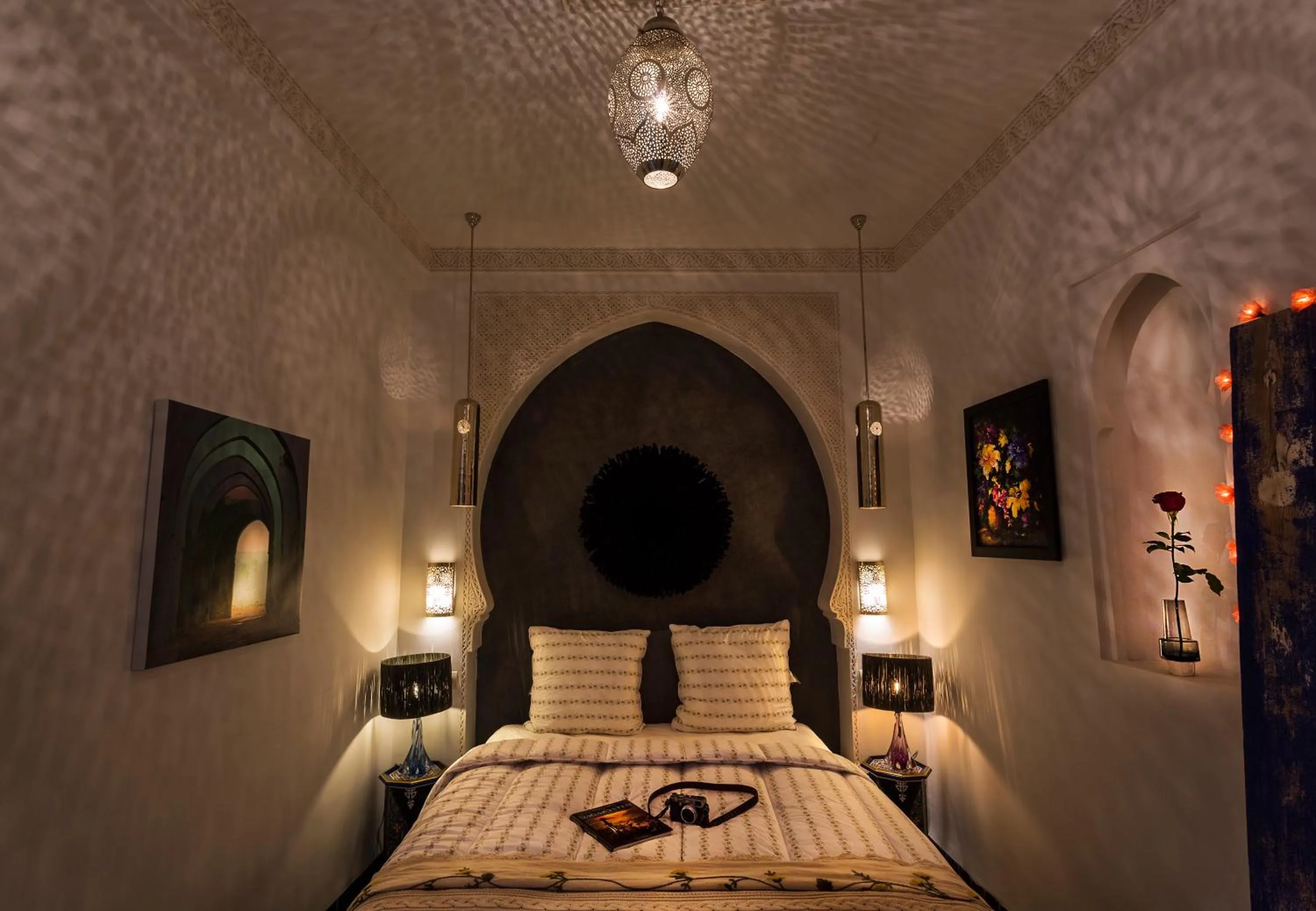 Bed in Riad Lumière