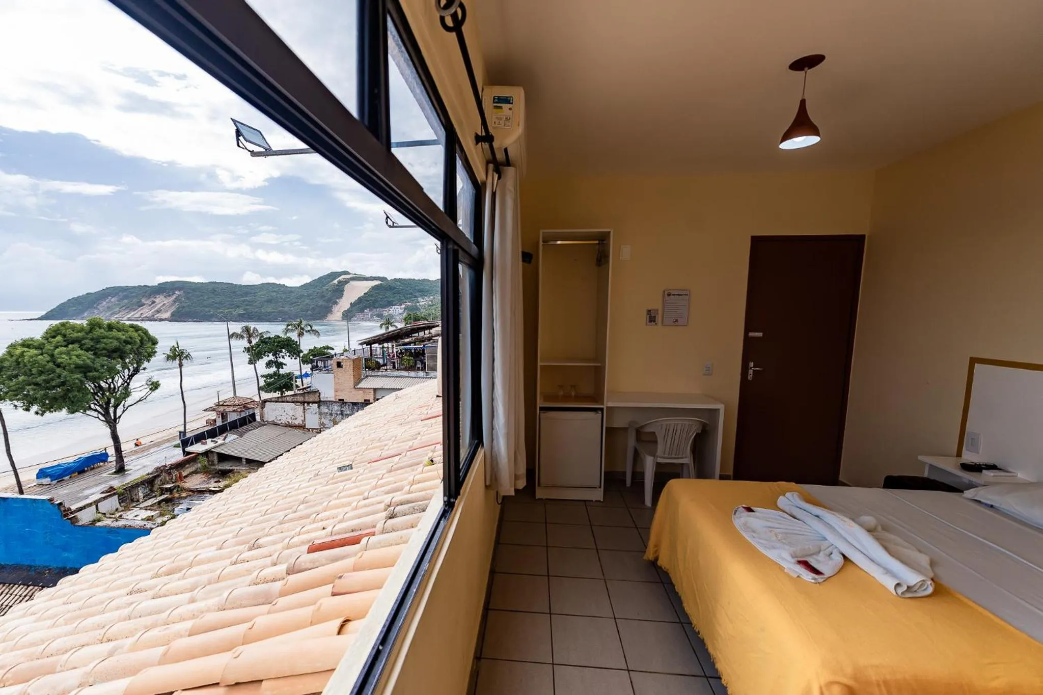 View (from property/room), Bed in Pousada Terra do Sol Natal