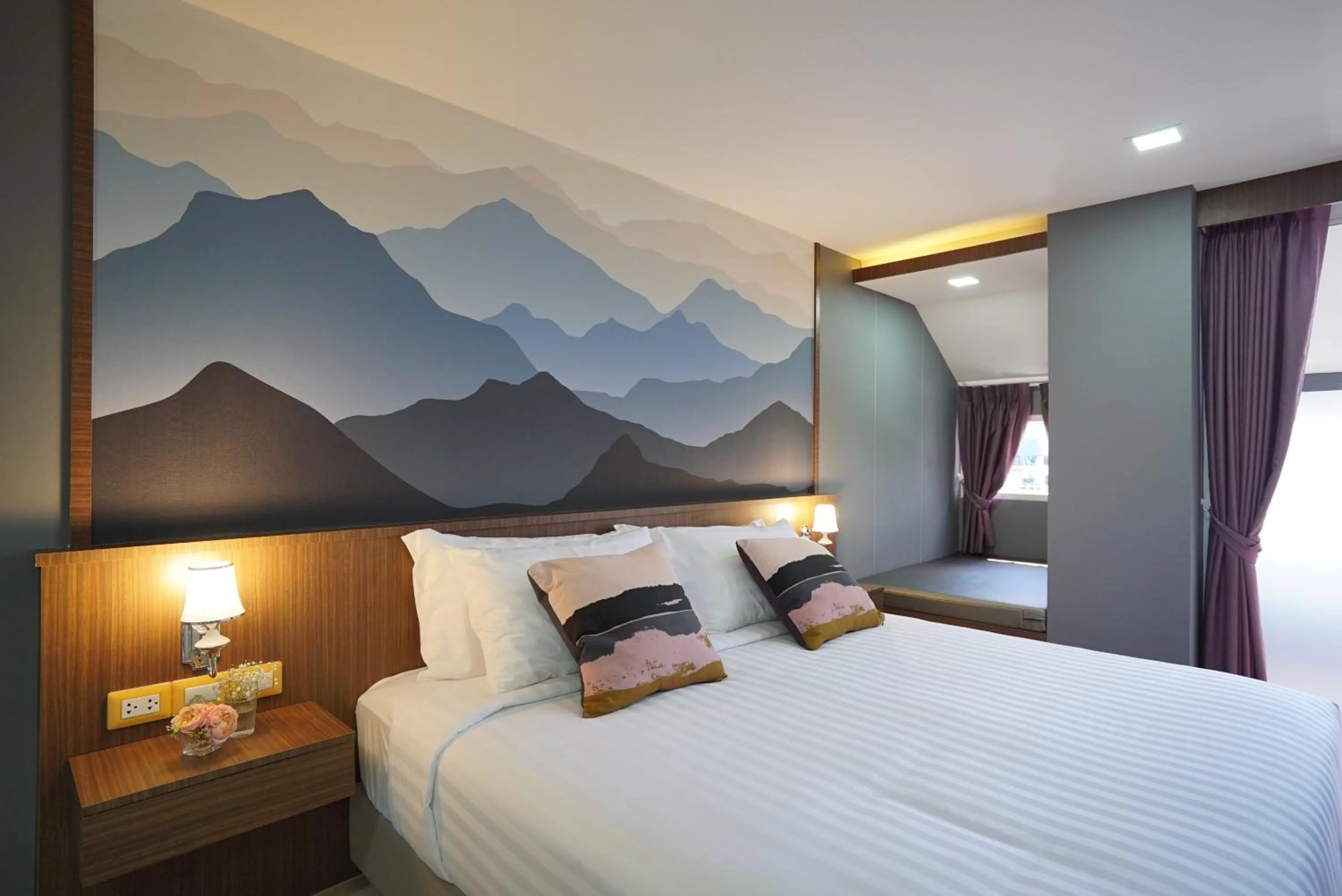 Bed in The Qube fifty Hotel