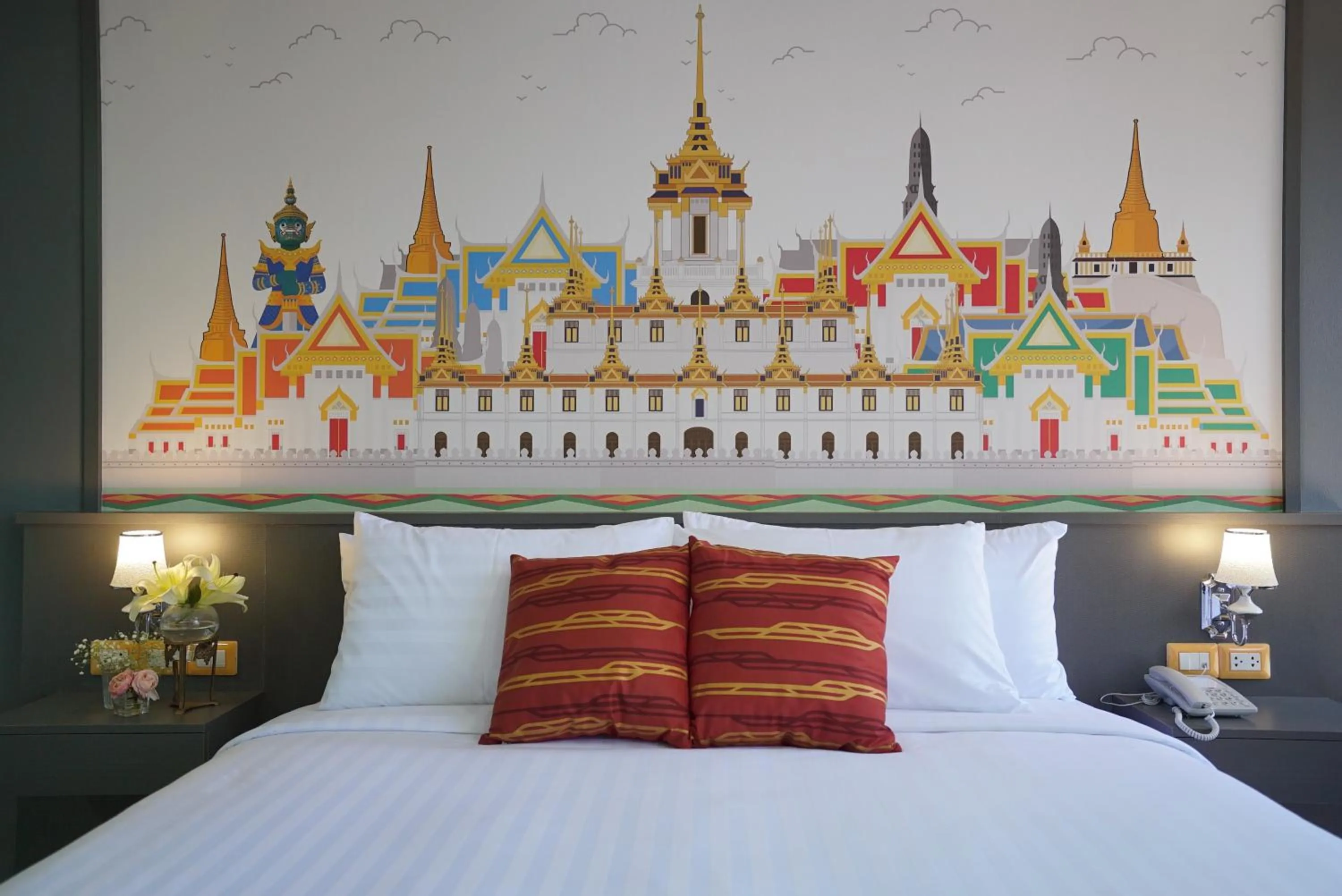 Bed in The Qube fifty Hotel