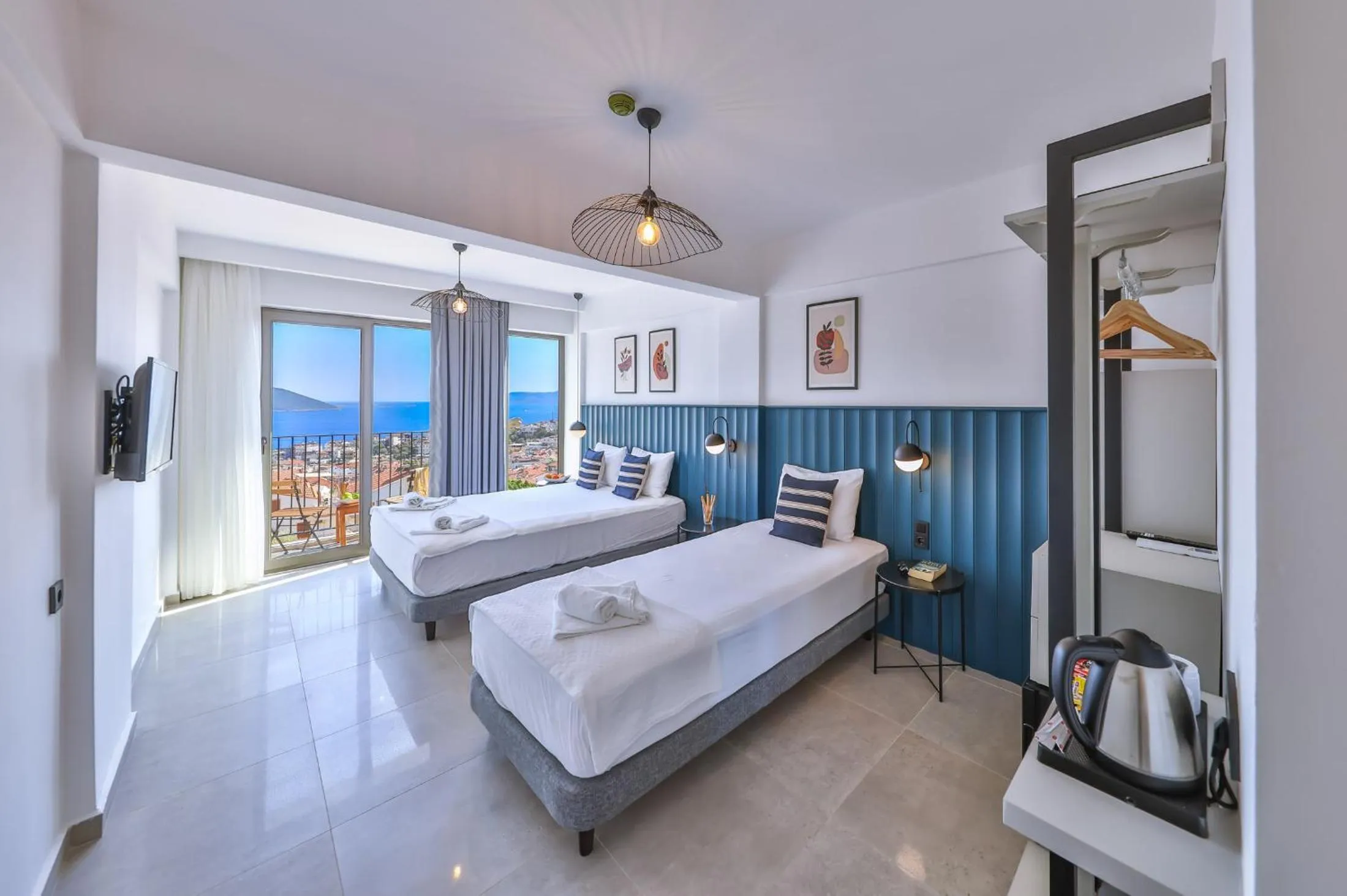 Bedroom, Bed in Aphrodite Hotel Kaş