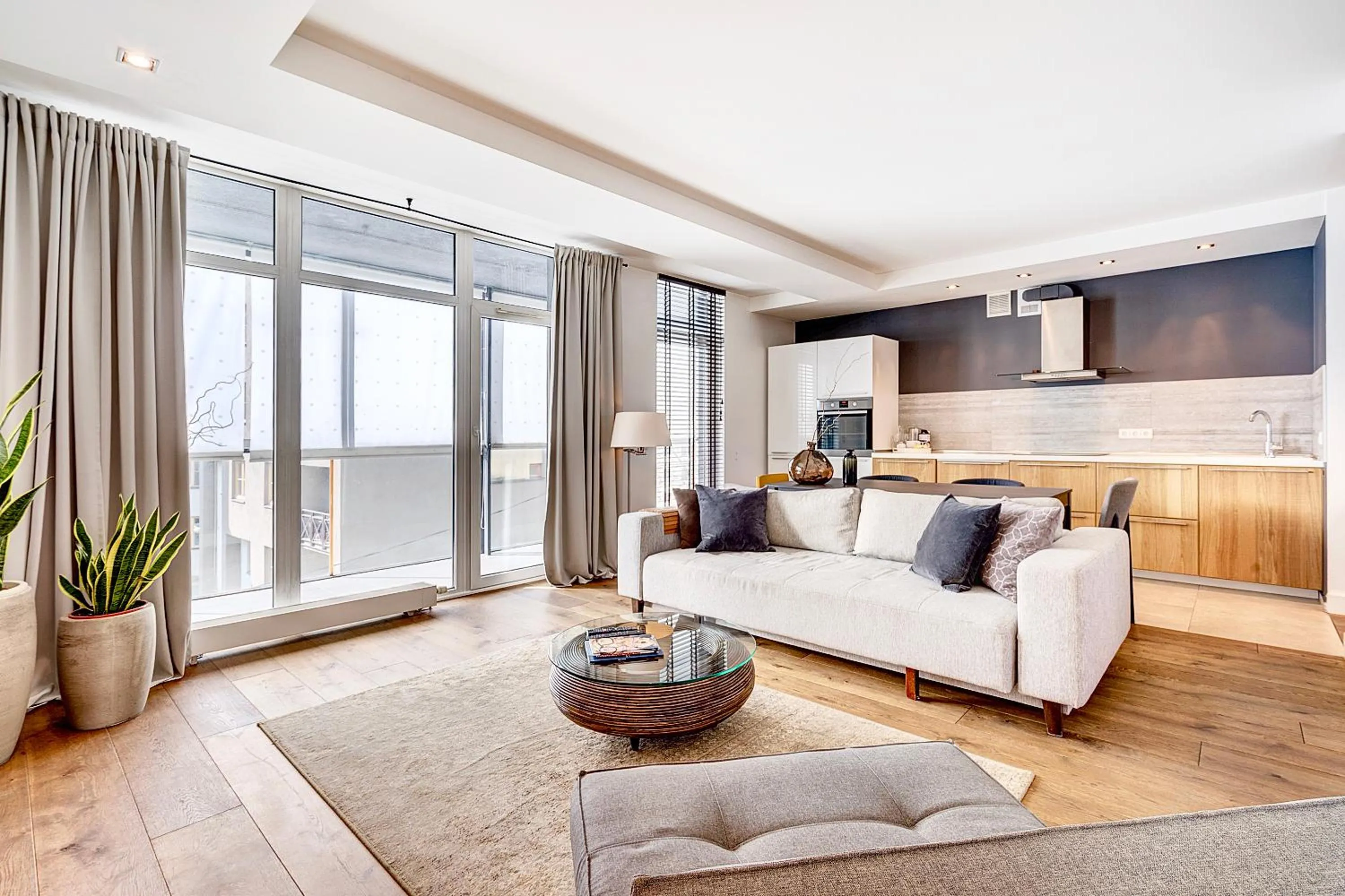 Living room, Bed in Vilnius Apartments & Suites