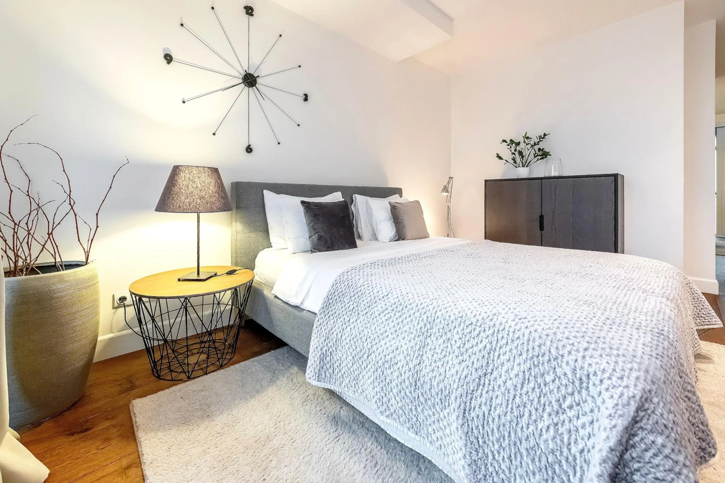 Bed in Vilnius Apartments & Suites