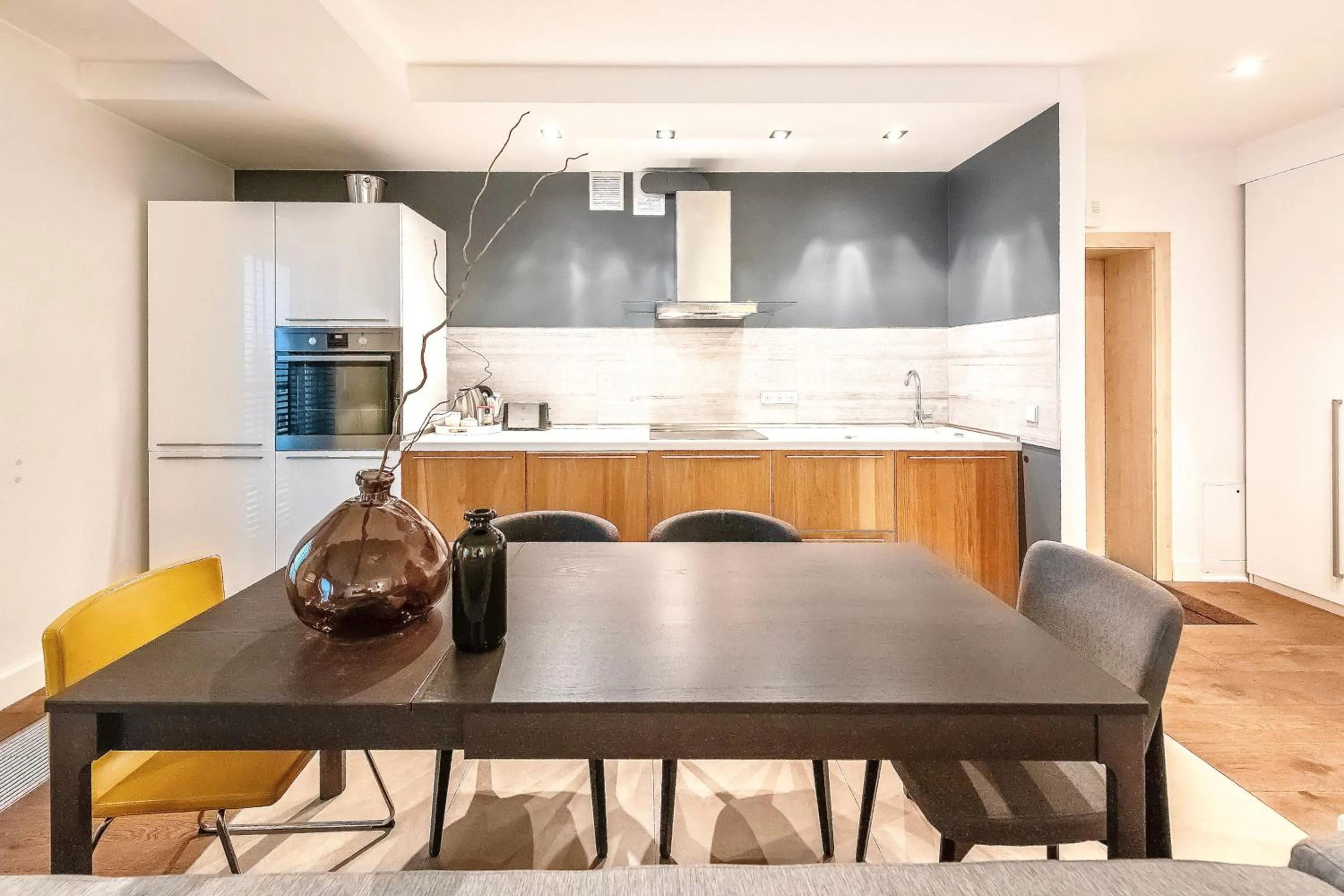 Kitchen or kitchenette in Vilnius Apartments & Suites