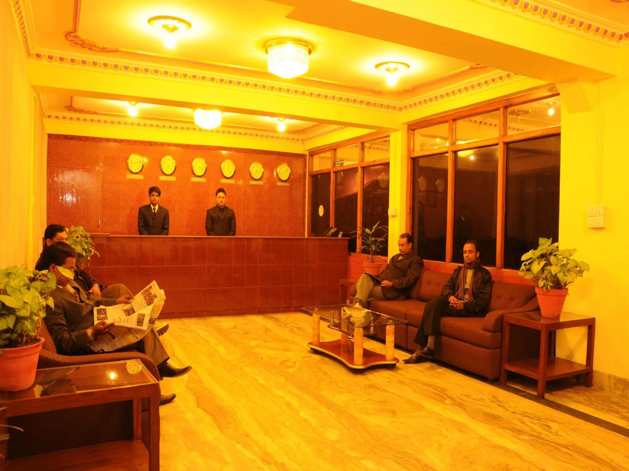 Lobby or reception in Hotel Brihaspati