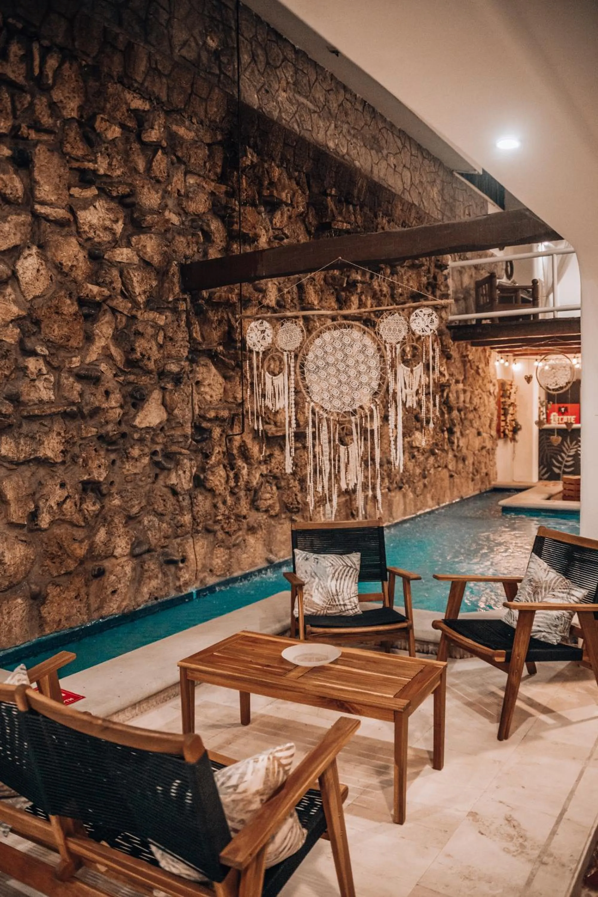 Swimming pool in Ahava Hotel