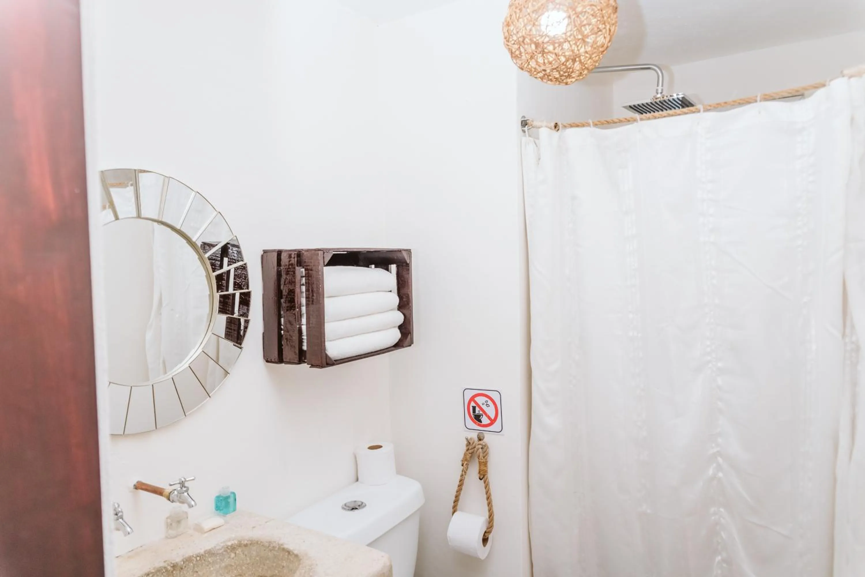 Bathroom in Ahava Hotel
