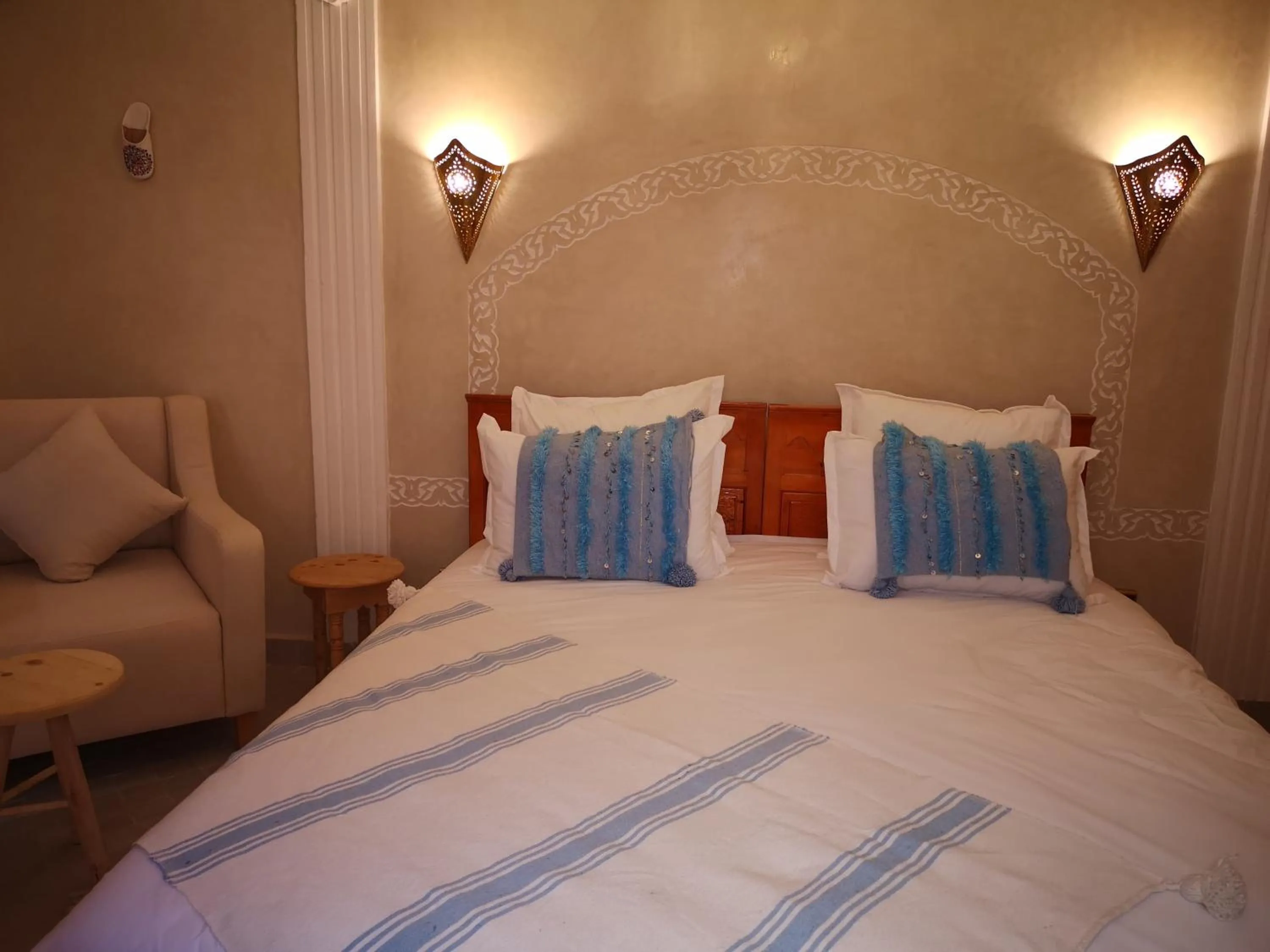 Bed in Riad azra Marrakech