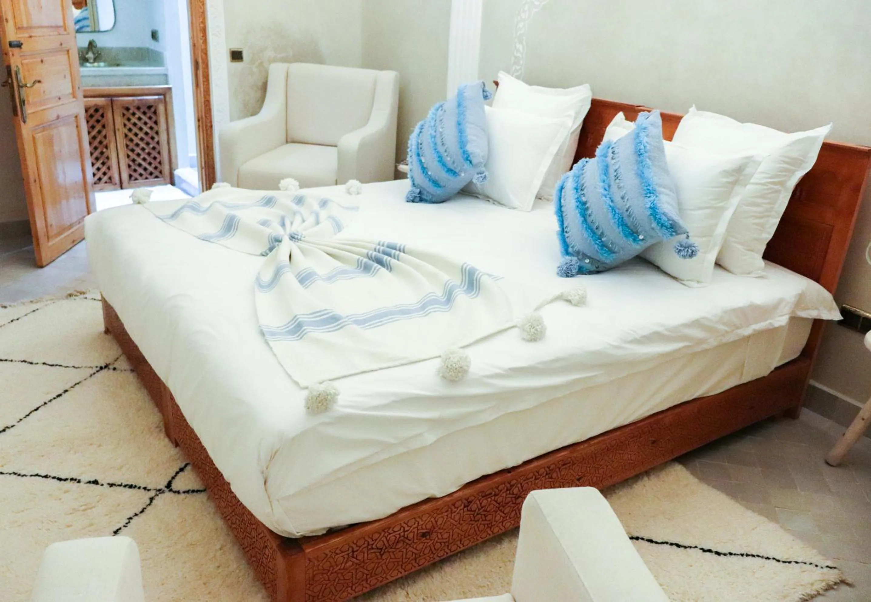 Bed in Riad azra Marrakech