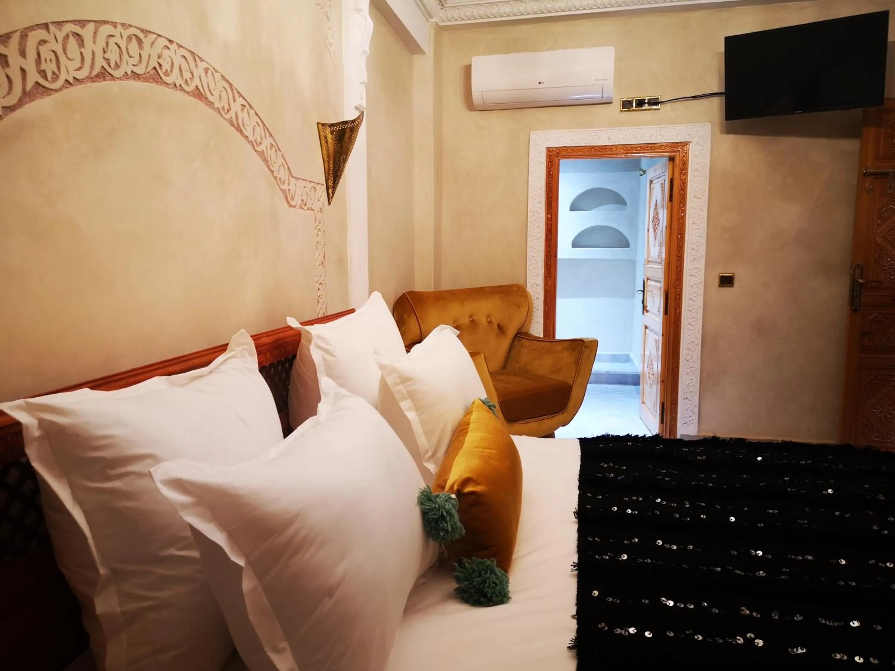 Bed in Riad azra Marrakech