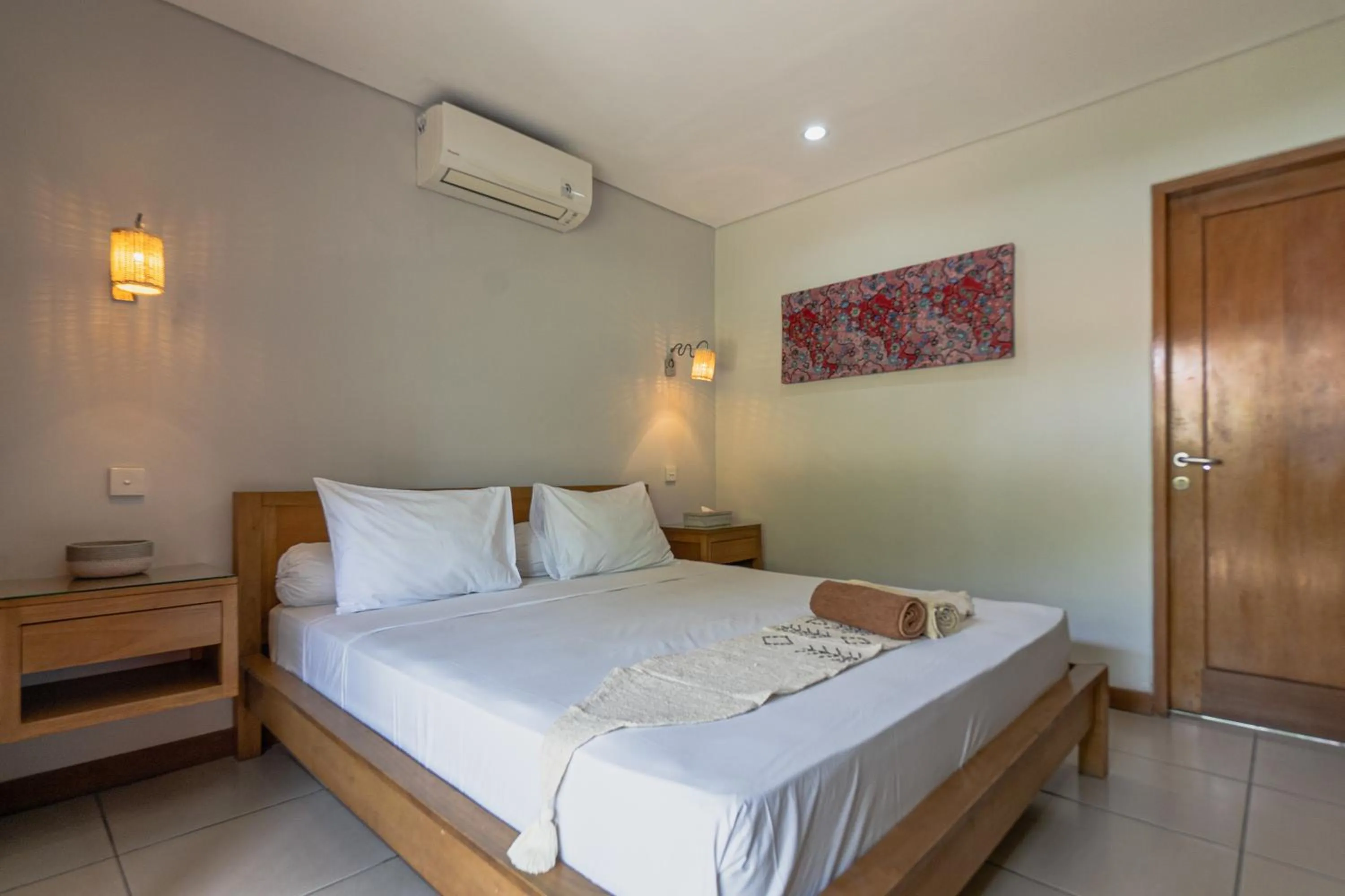 Bed in Balinea Holiday Home