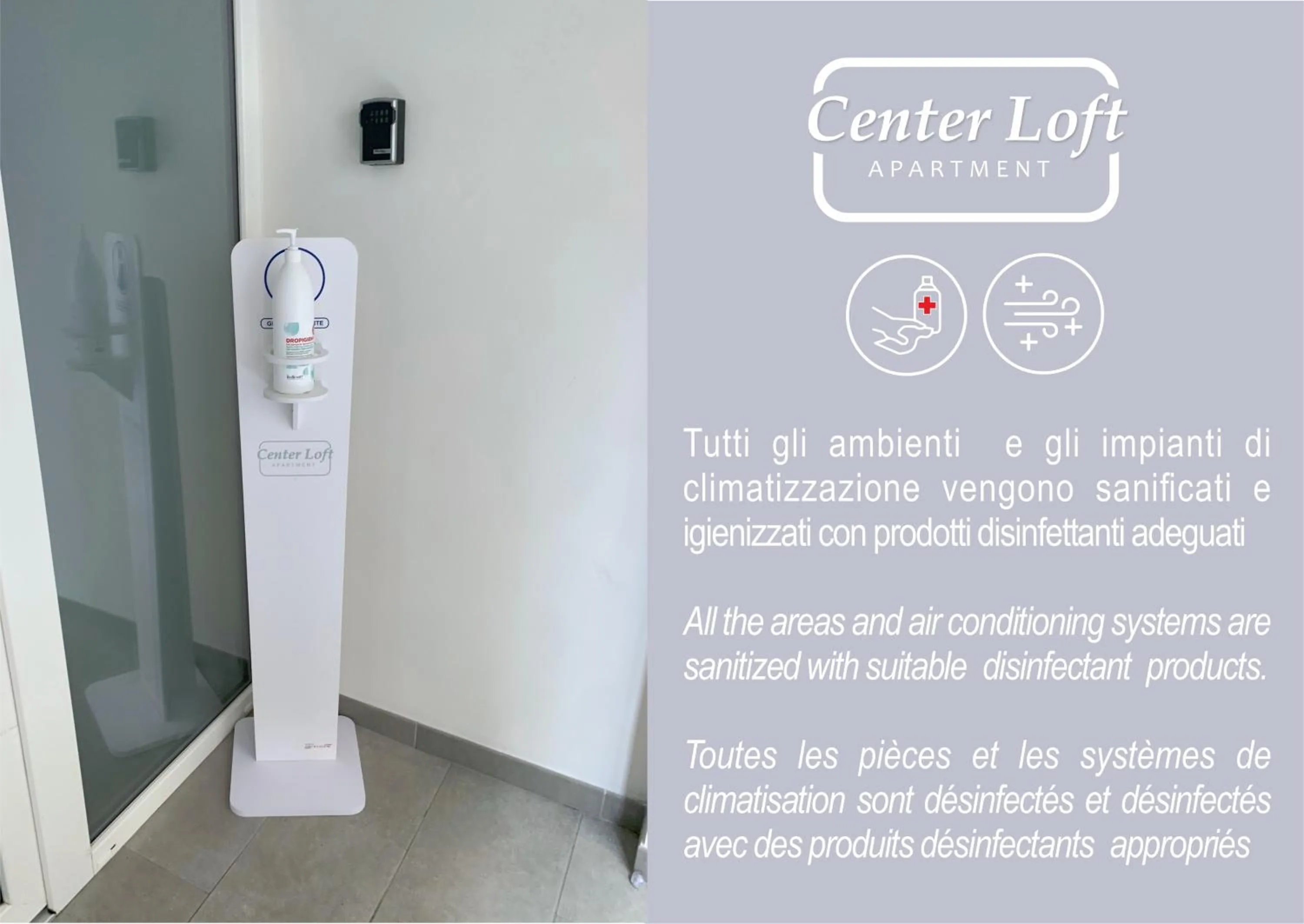 Logo/Certificate/Sign in Center Loft Apartment