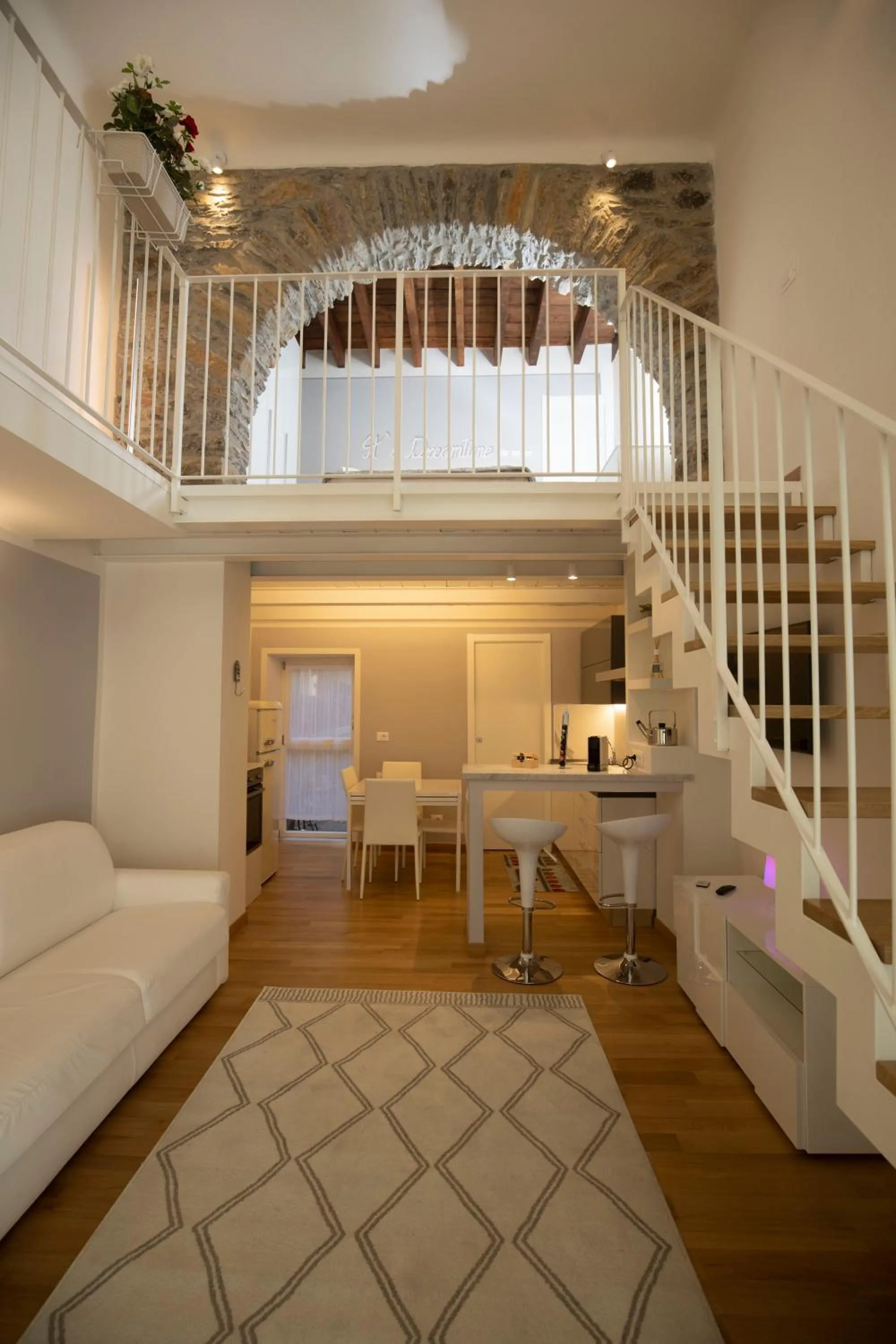 Living room in Center Loft Apartment