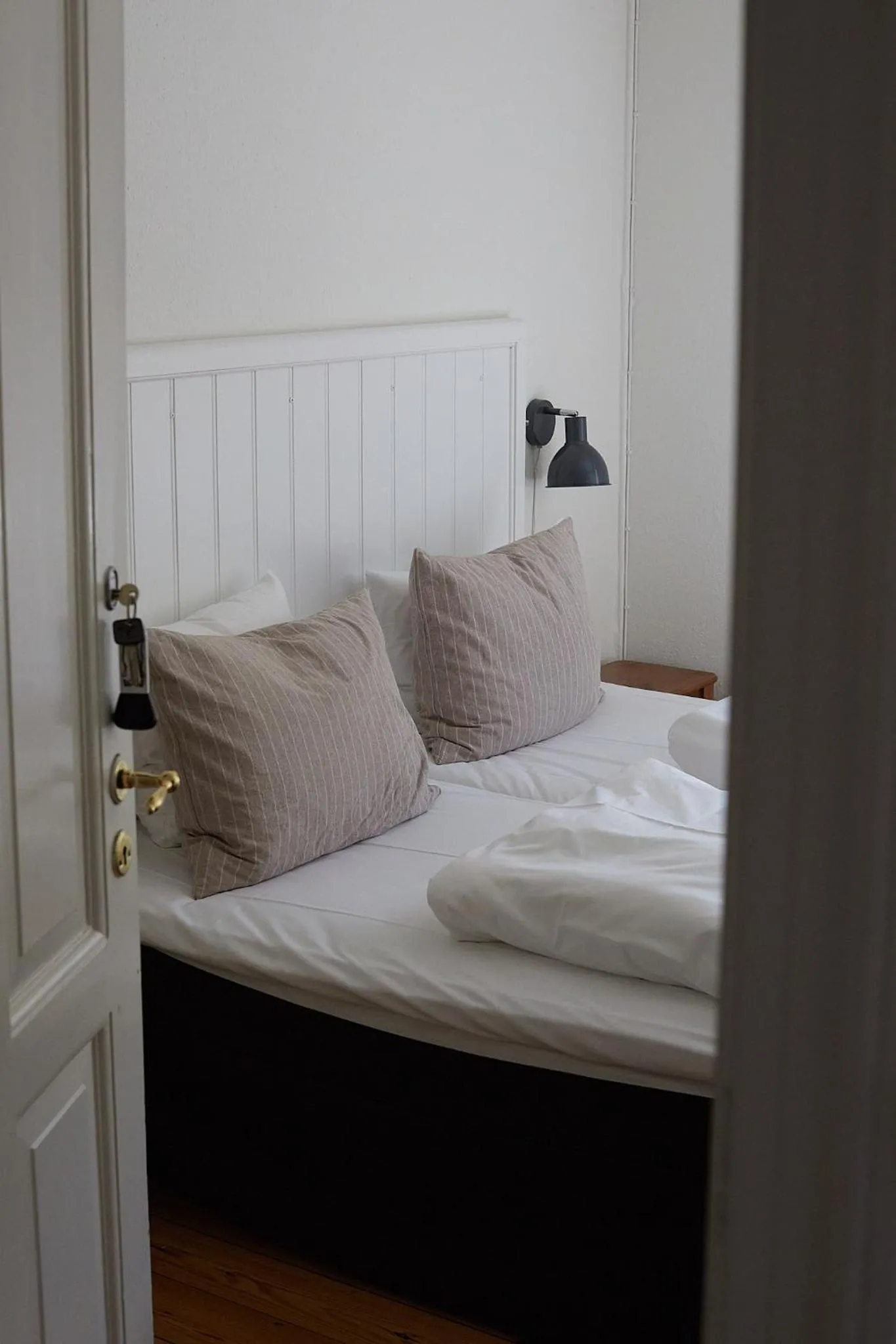 Bed in Hotel Saxkjøbing