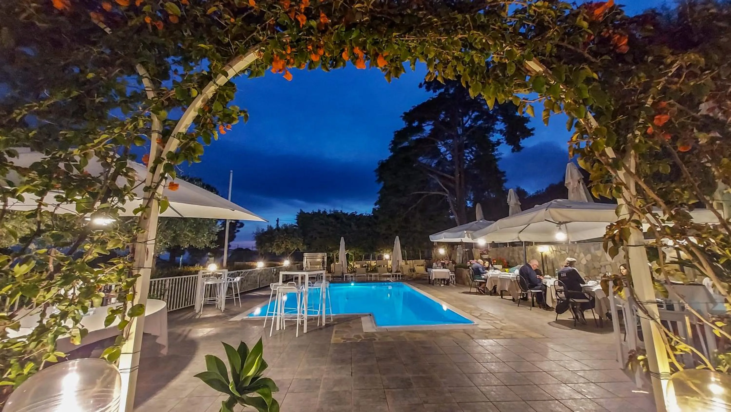 Swimming pool in Hotel Calanca