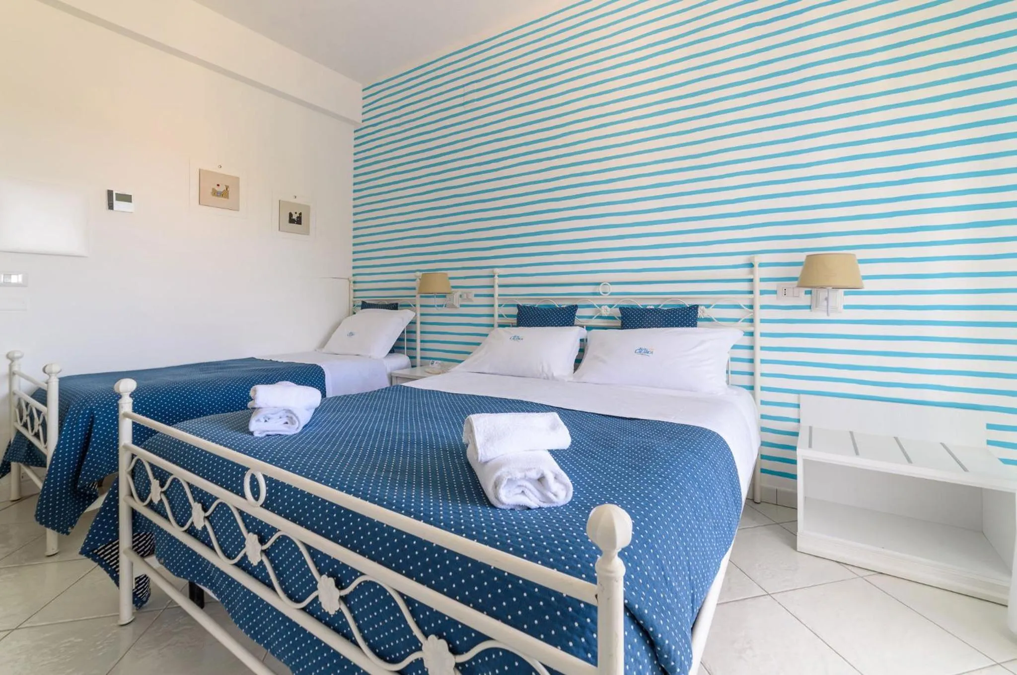 Bed in Hotel Calanca