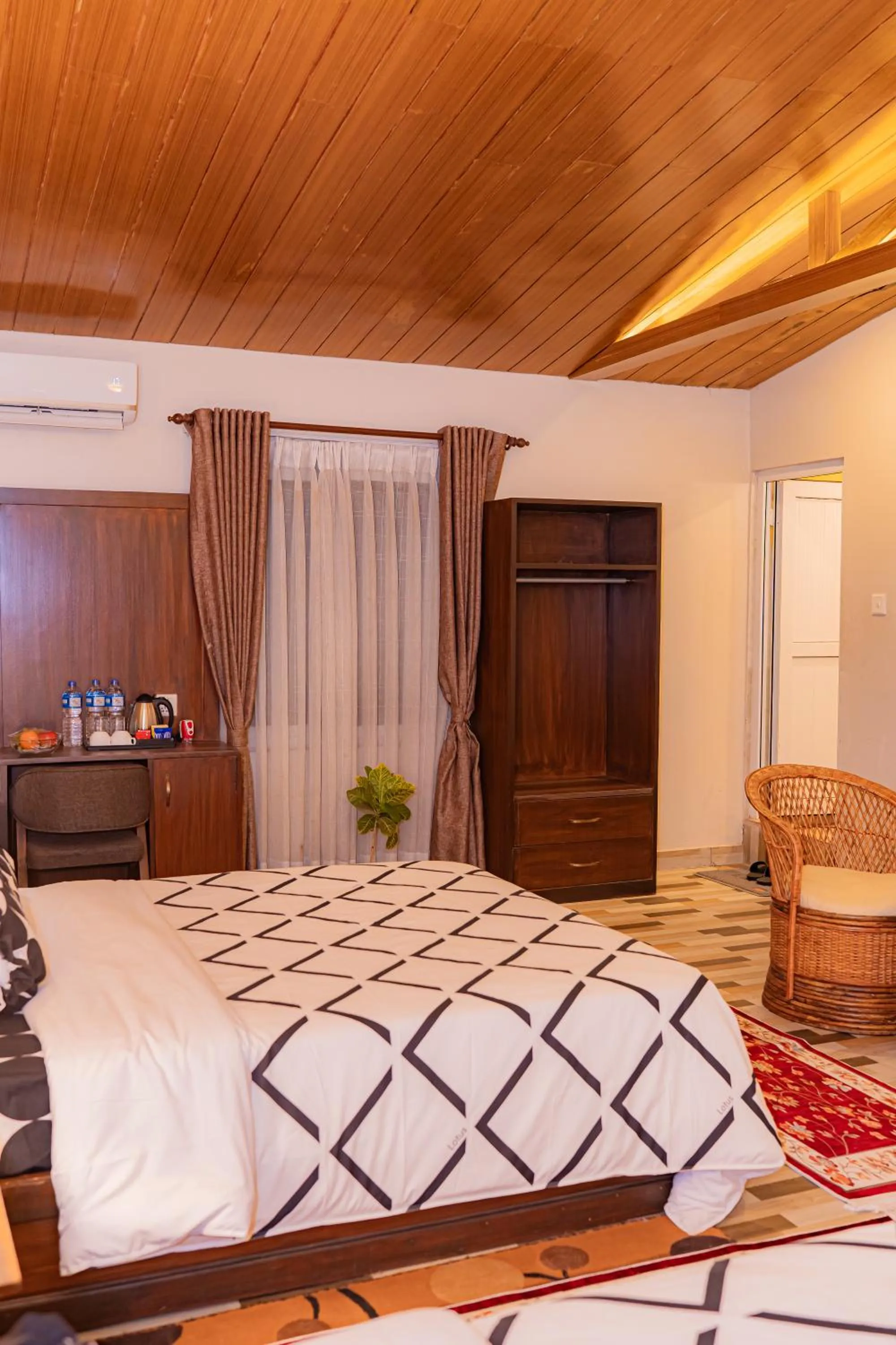 Bed in Busy Bee Resort, Pokhara