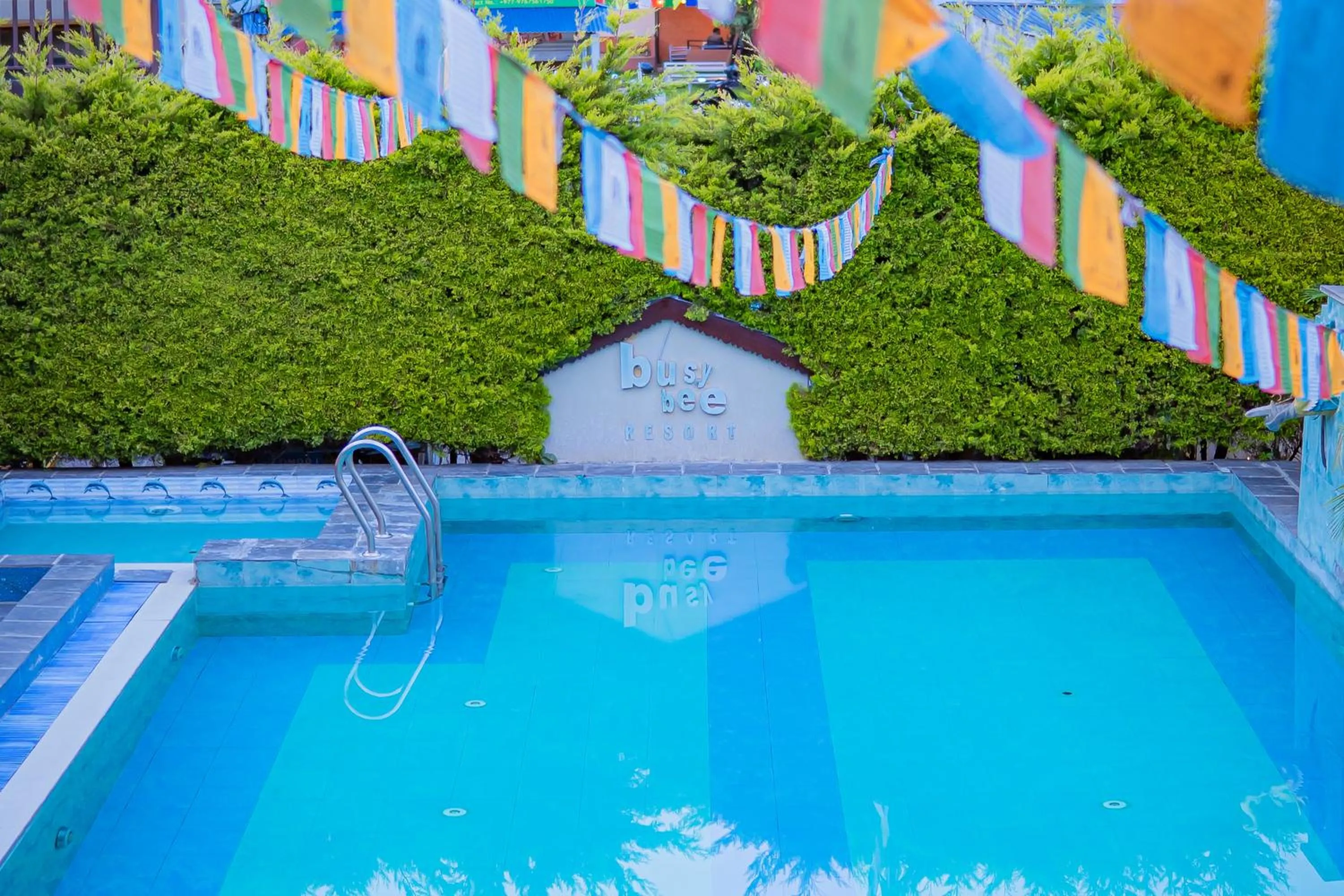 Swimming pool in Busy Bee Resort, Pokhara