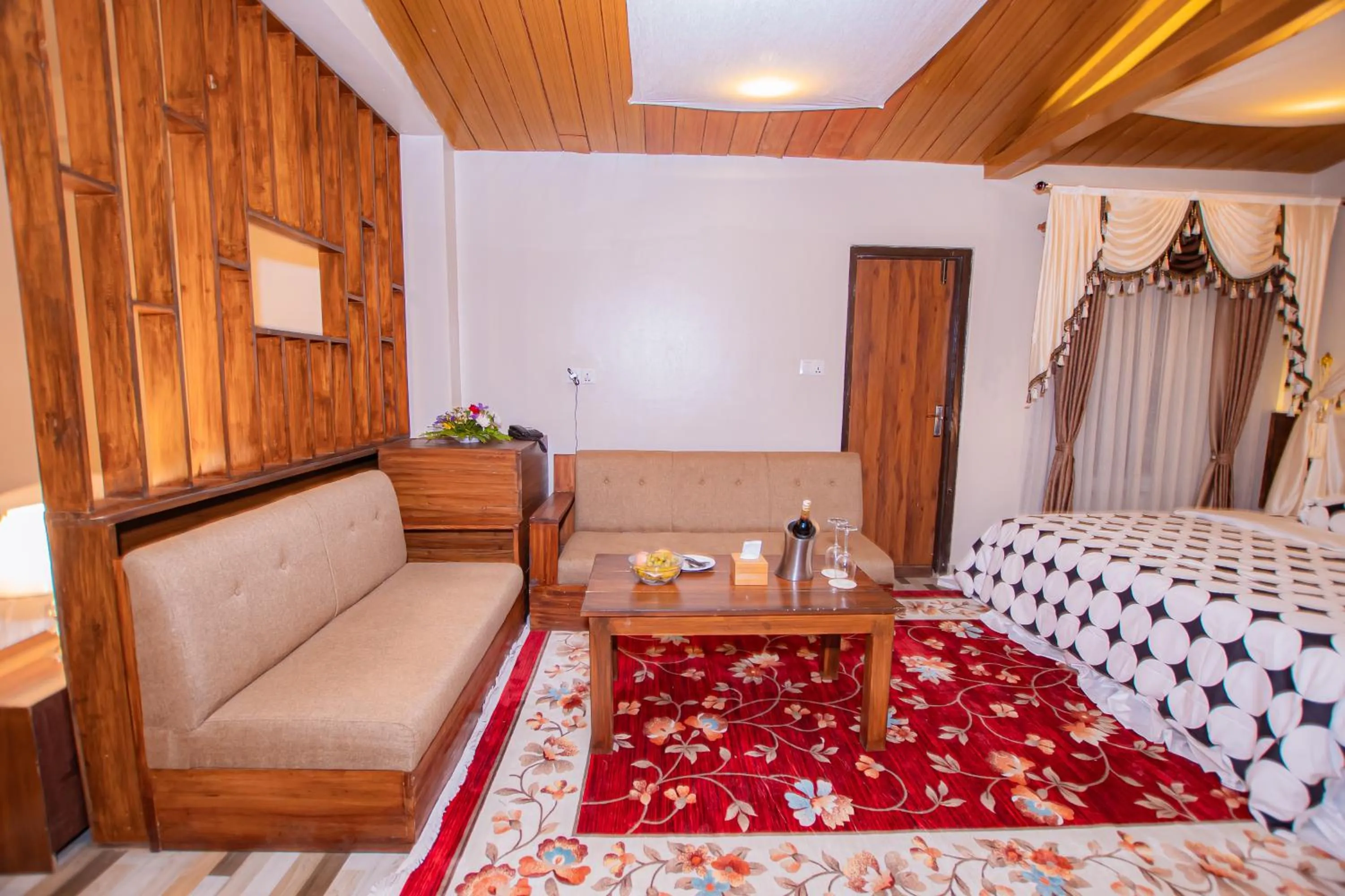 Bed in Busy Bee Resort, Pokhara