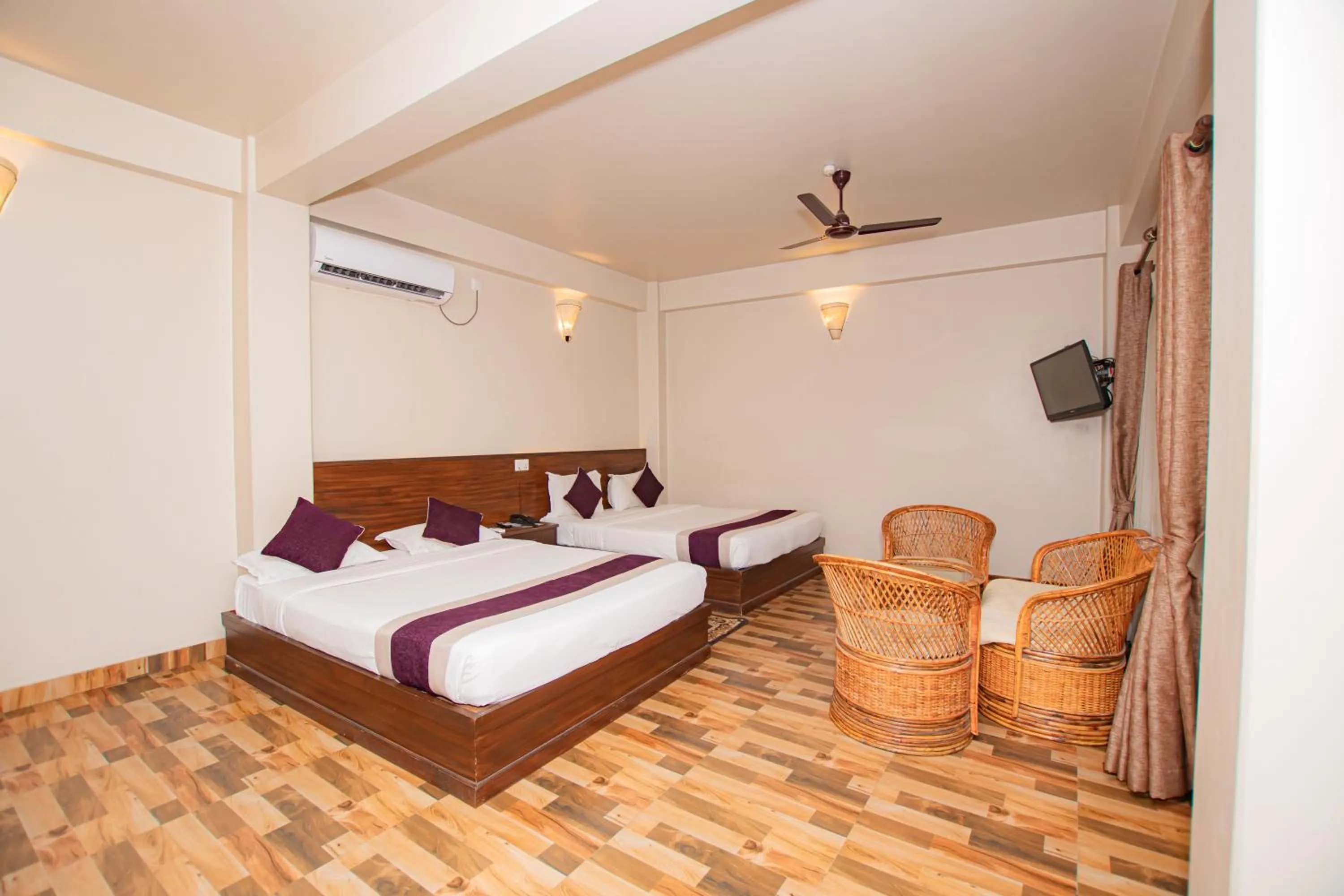 Bedroom, Bed in Busy Bee Resort, Pokhara