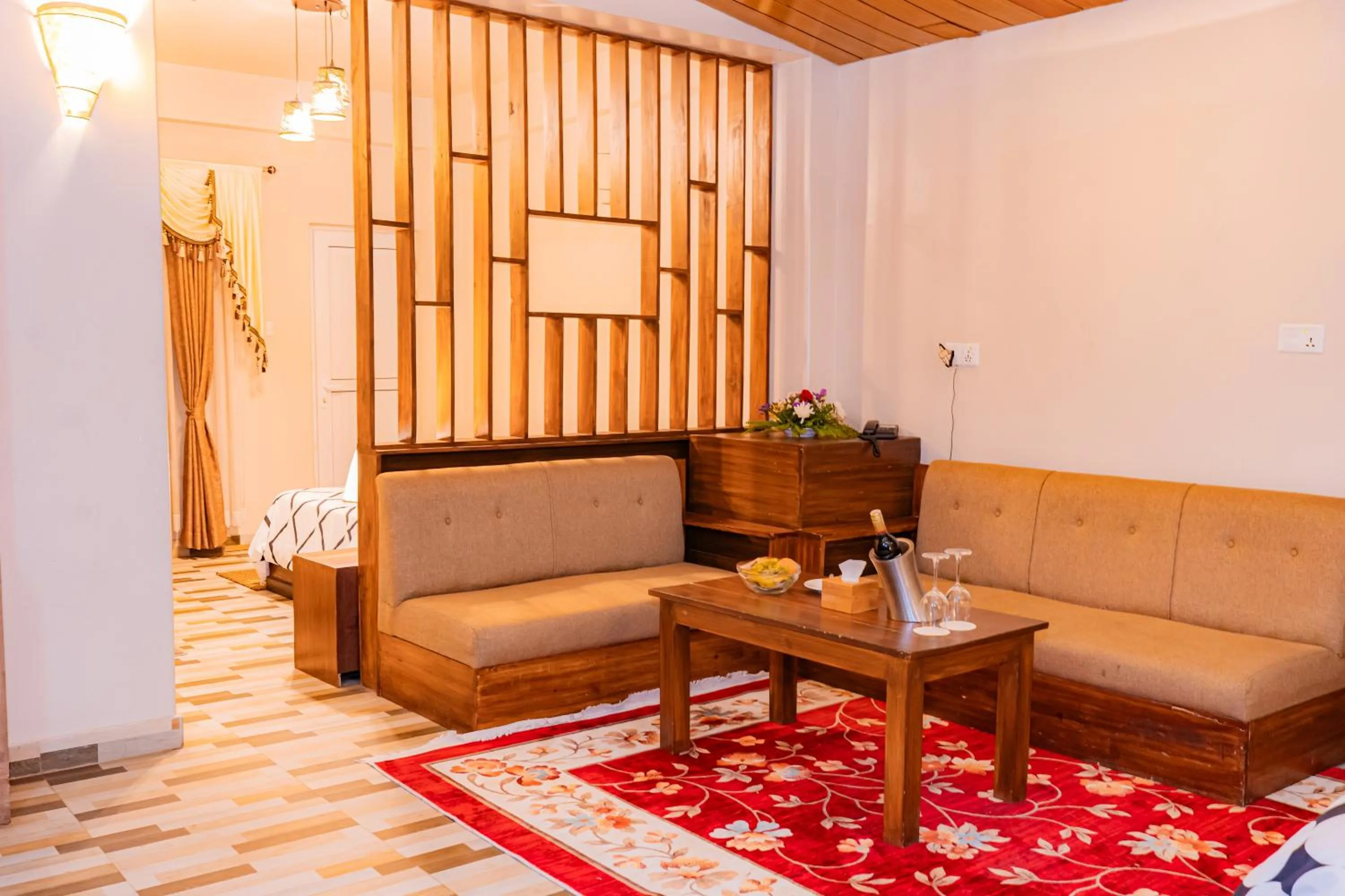 Living room in Busy Bee Resort, Pokhara