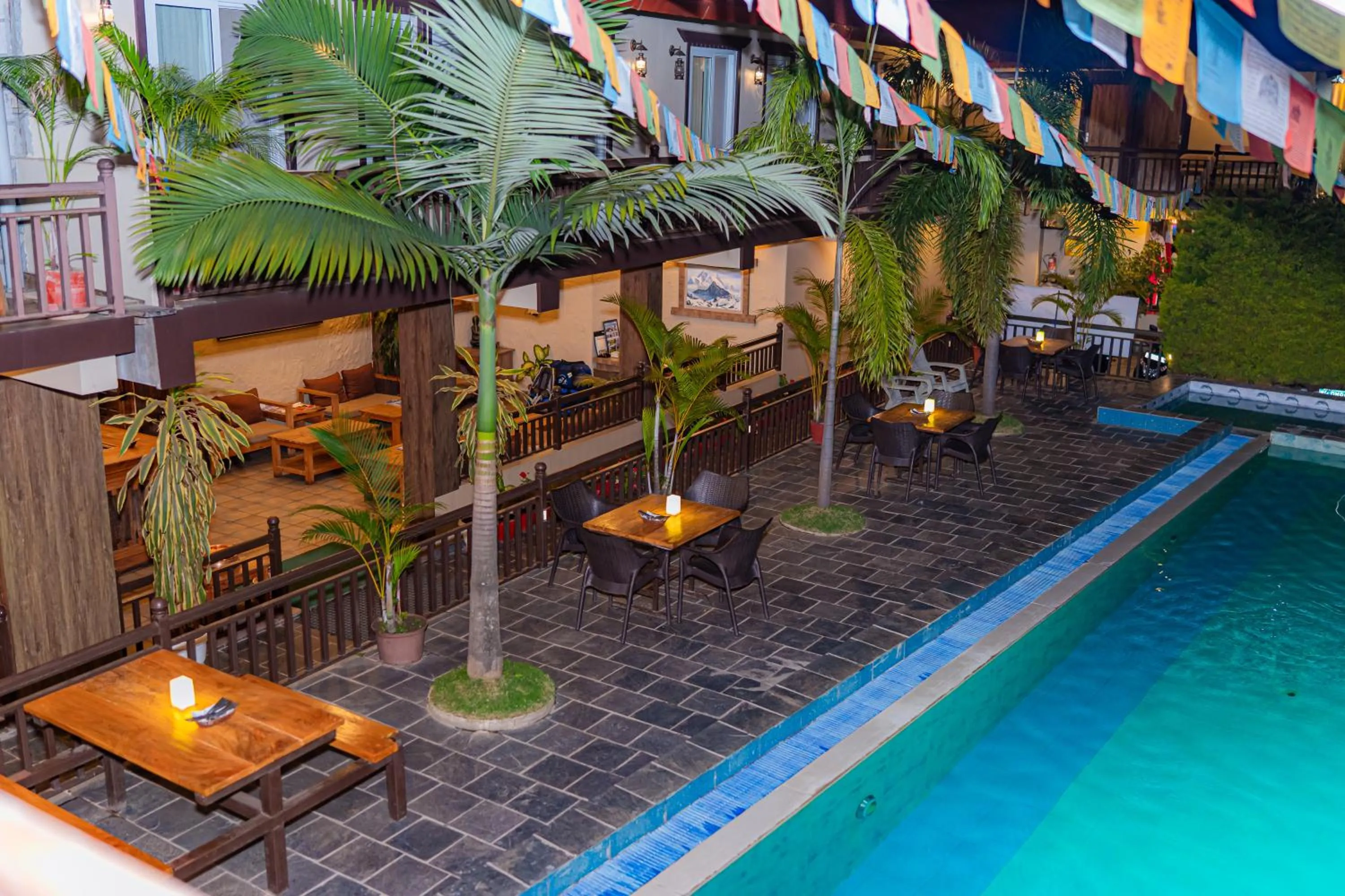 Swimming pool in Busy Bee Resort, Pokhara