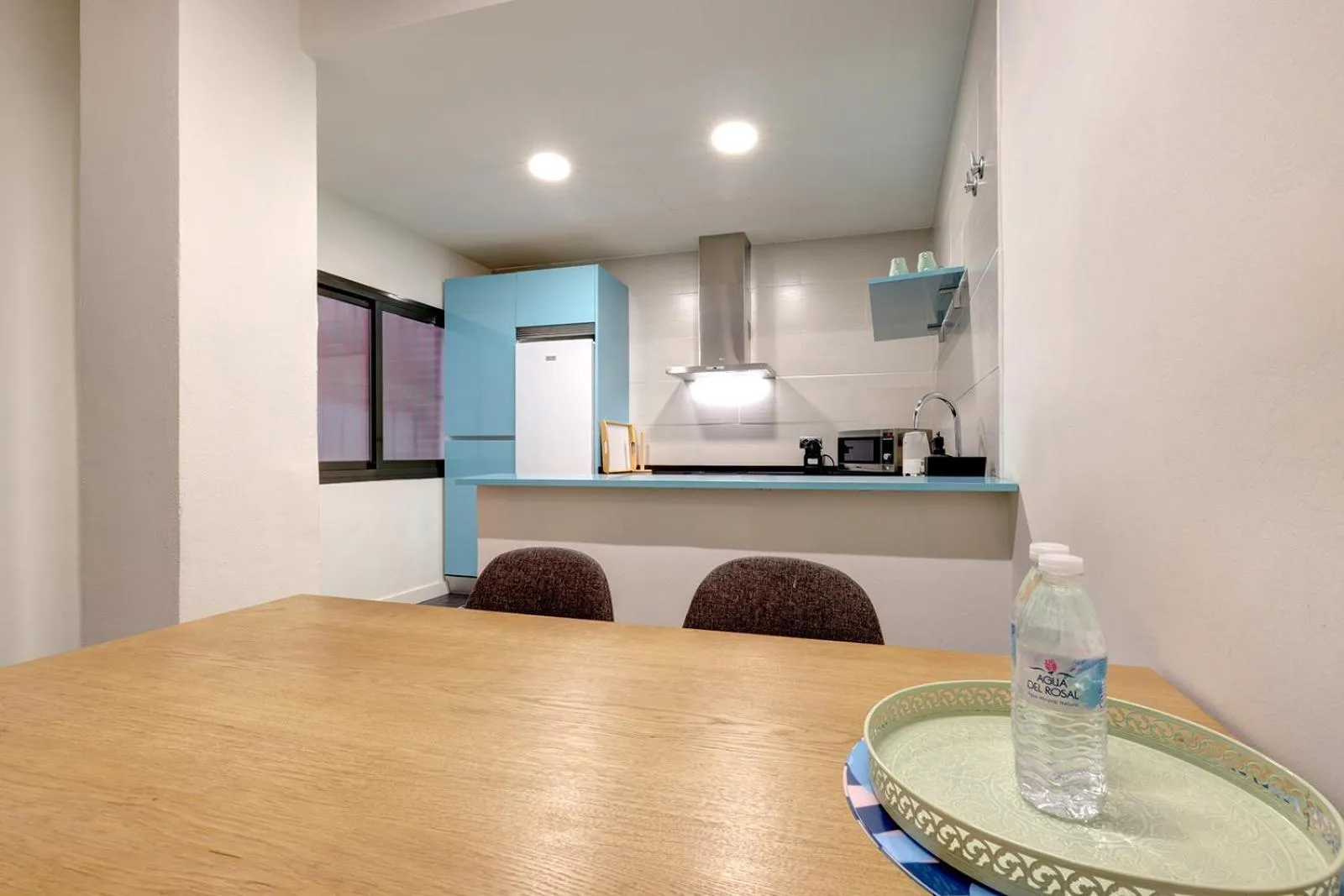 Kitchen or kitchenette in Aqua Apartments Málaga