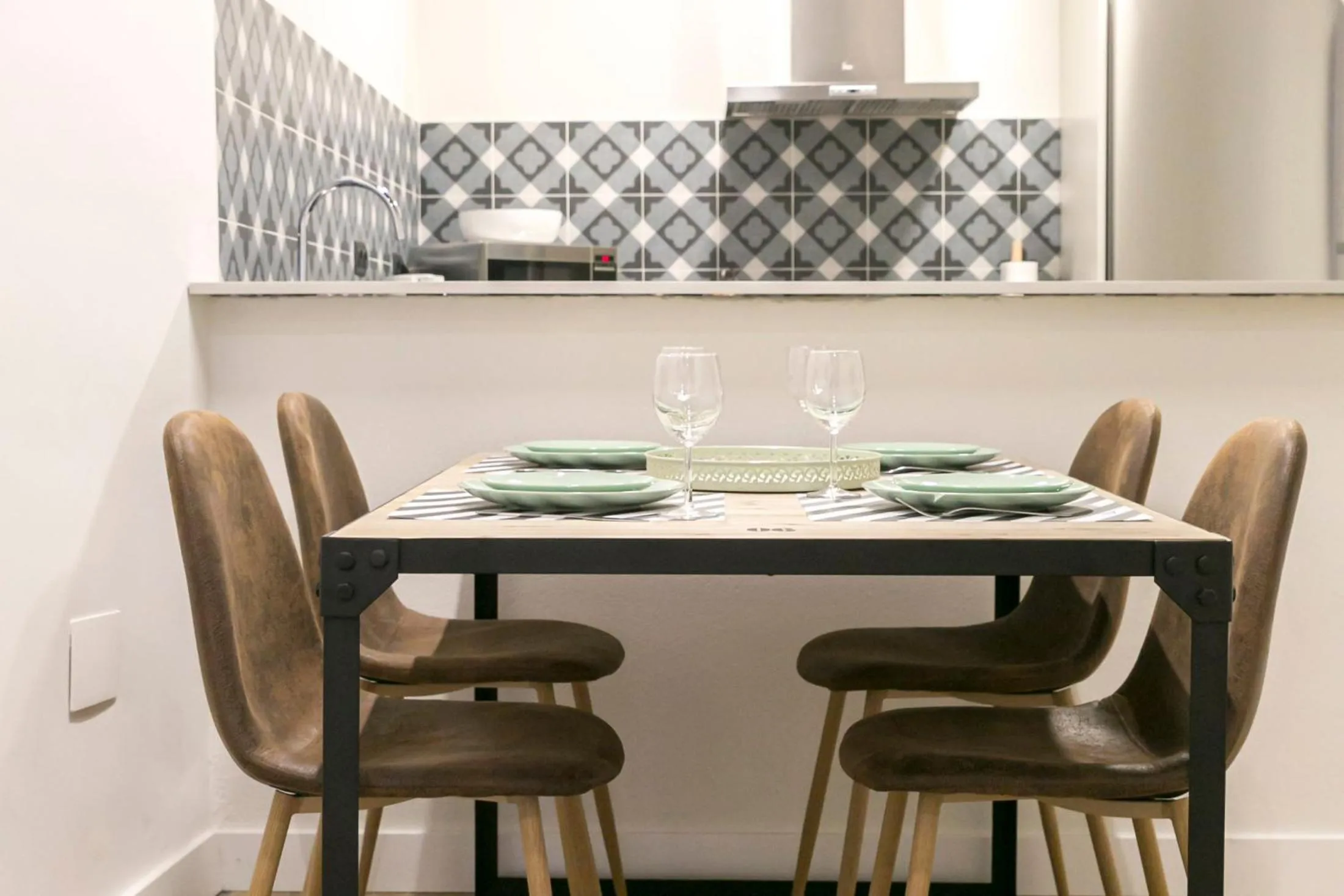 Dining area in Aqua Apartments Málaga