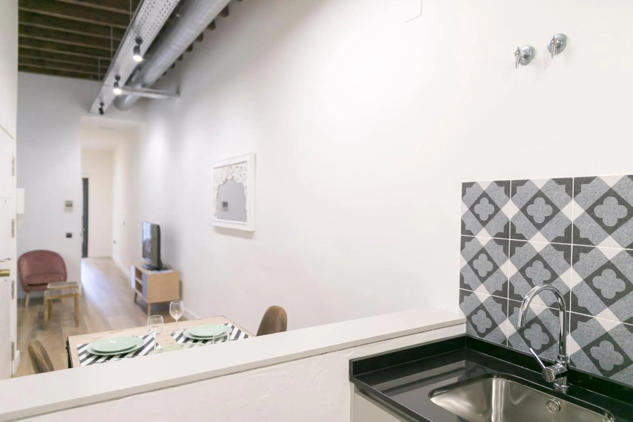 Living room in Aqua Apartments Málaga