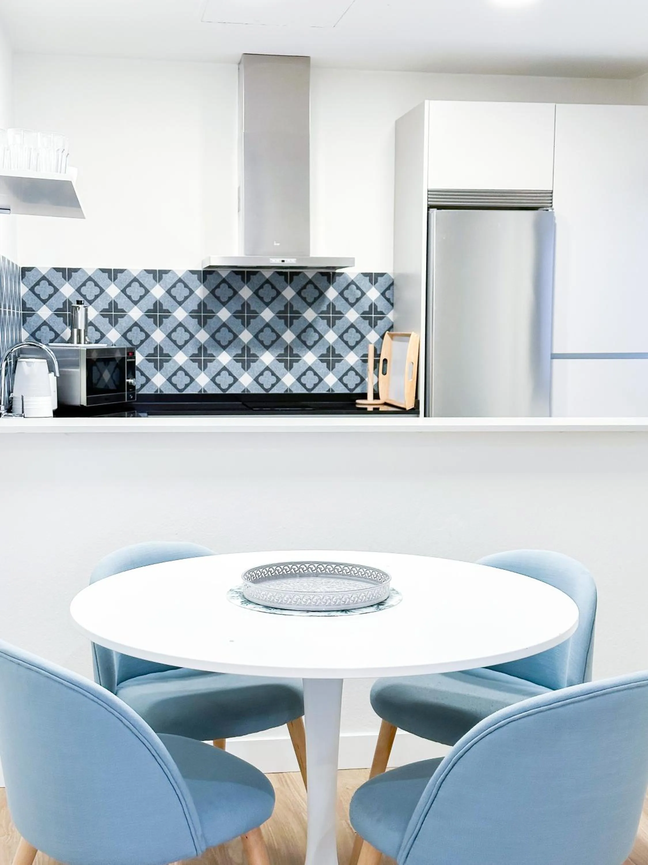 Kitchen or kitchenette in Aqua Apartments Málaga