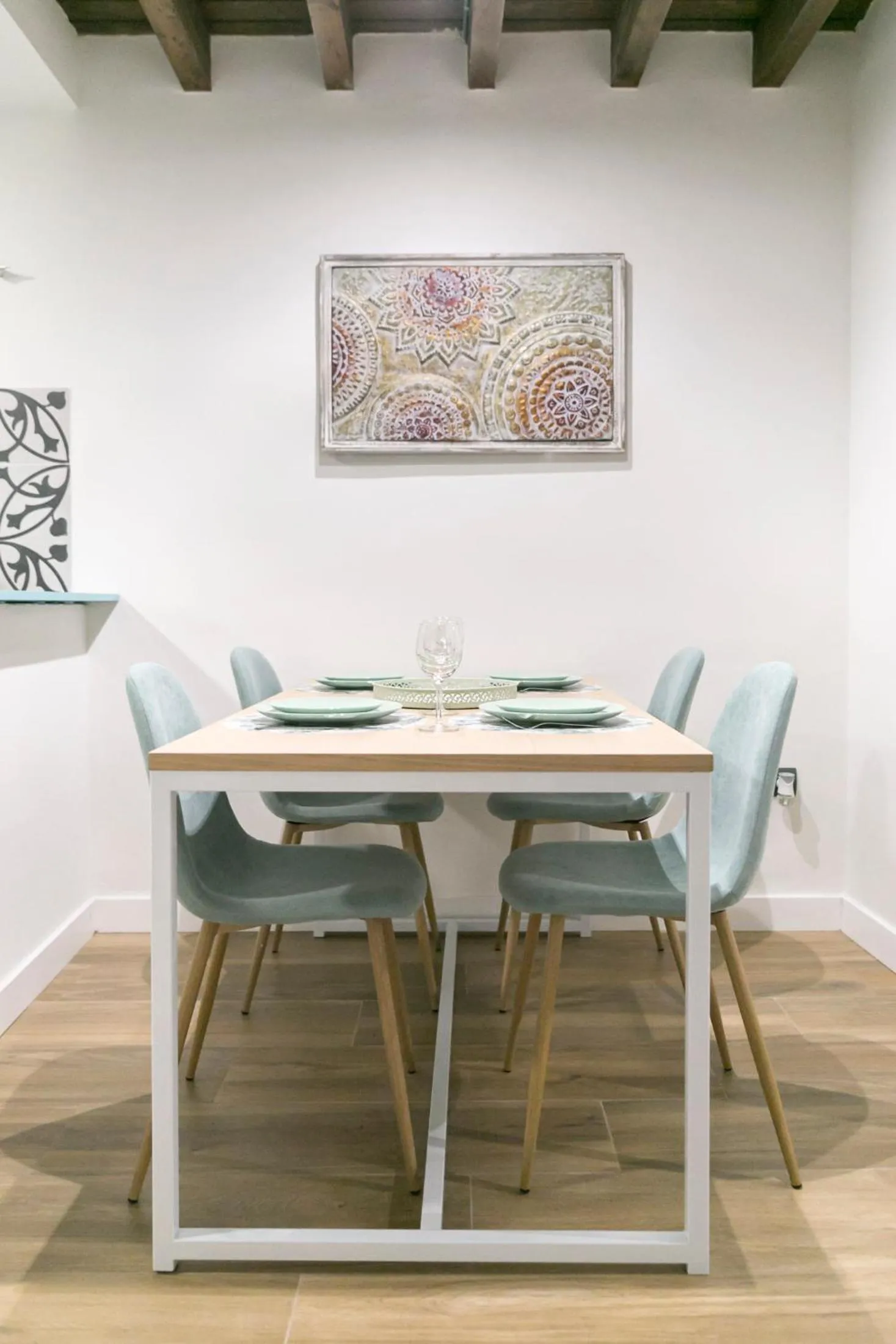 Dining area in Aqua Apartments Málaga