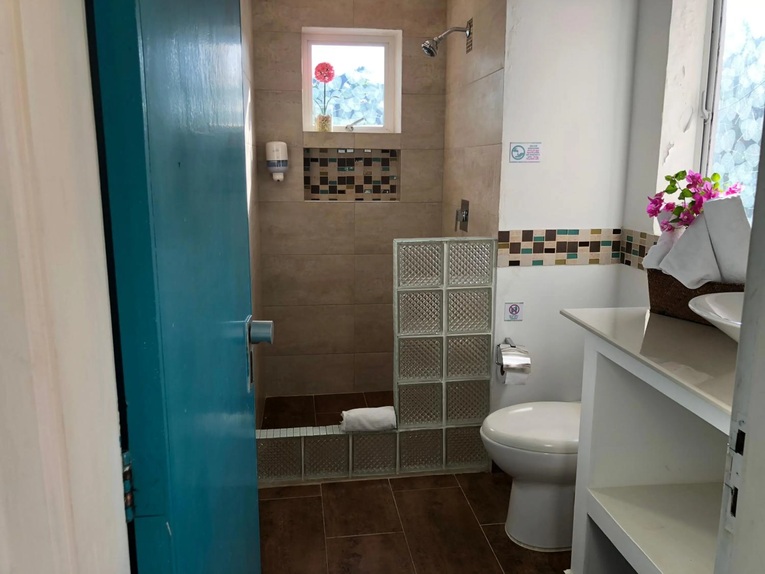 Shower in Casa de las Flores tropical