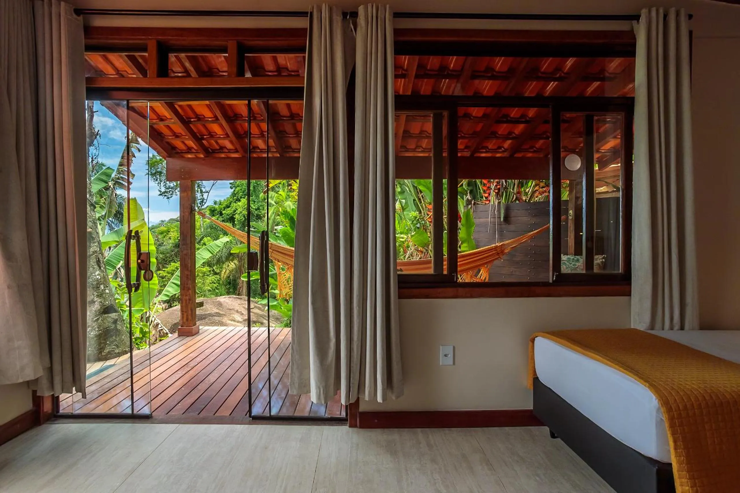 Bed in Pousada Lagamar