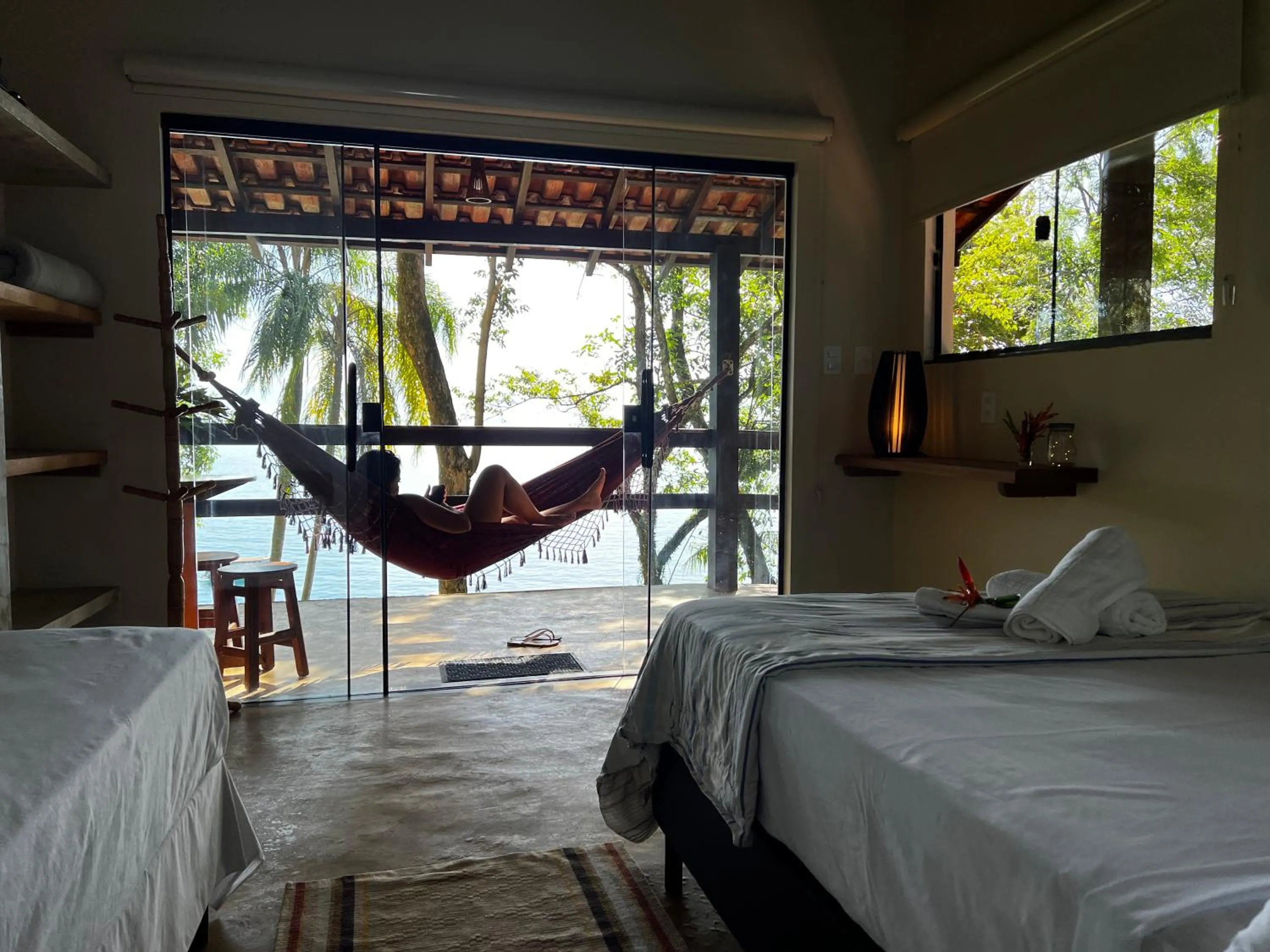 Bed in Pousada Lagamar