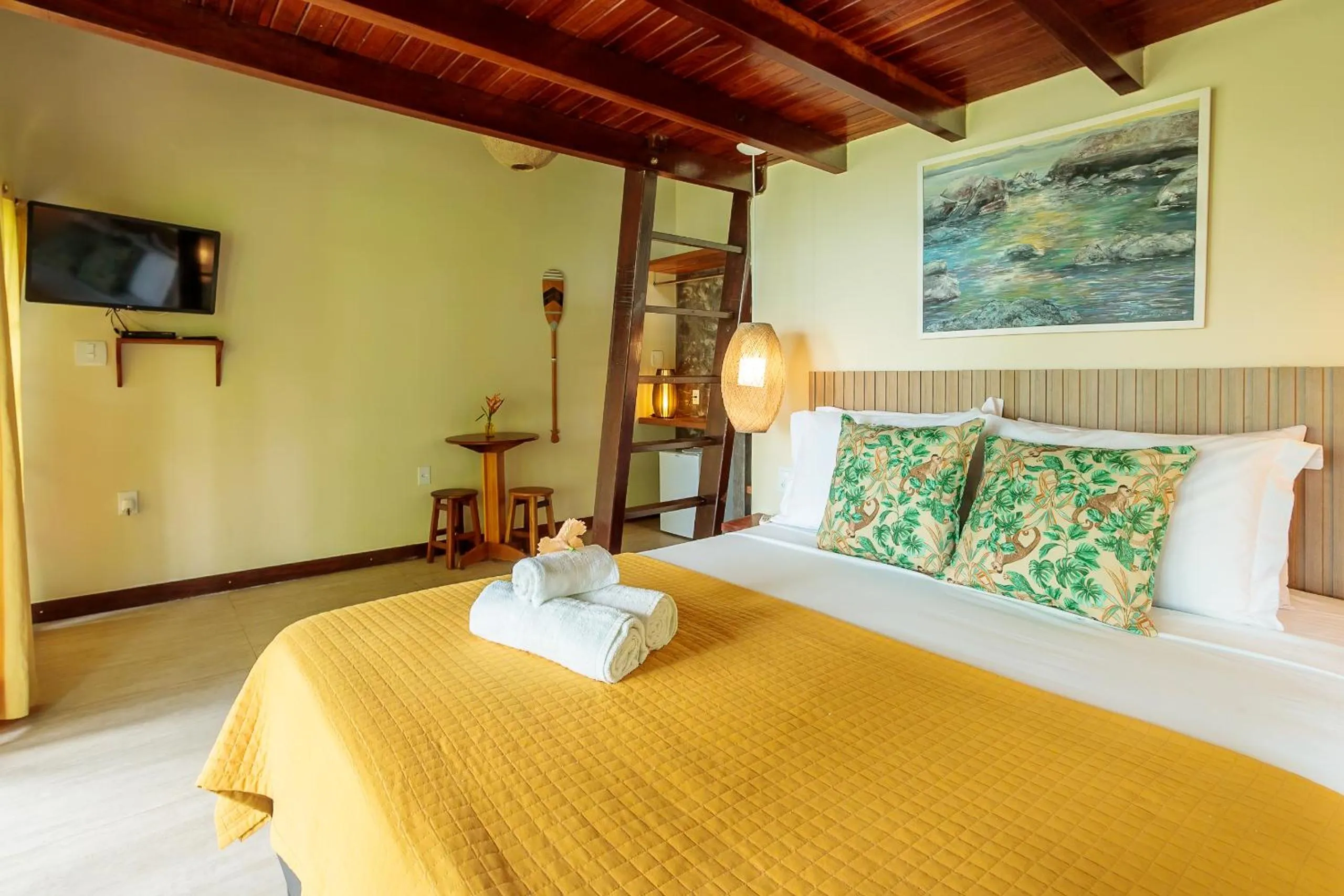 Bed in Pousada Lagamar