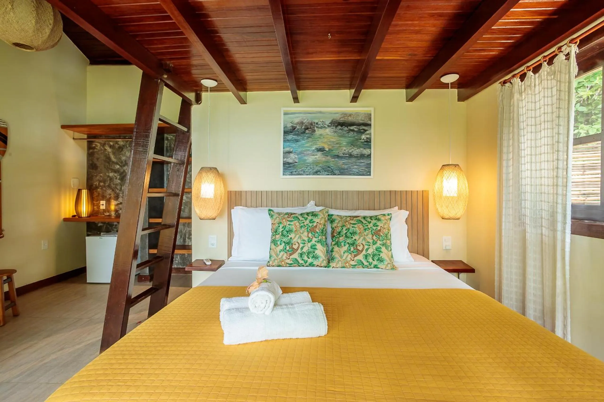 Bed in Pousada Lagamar